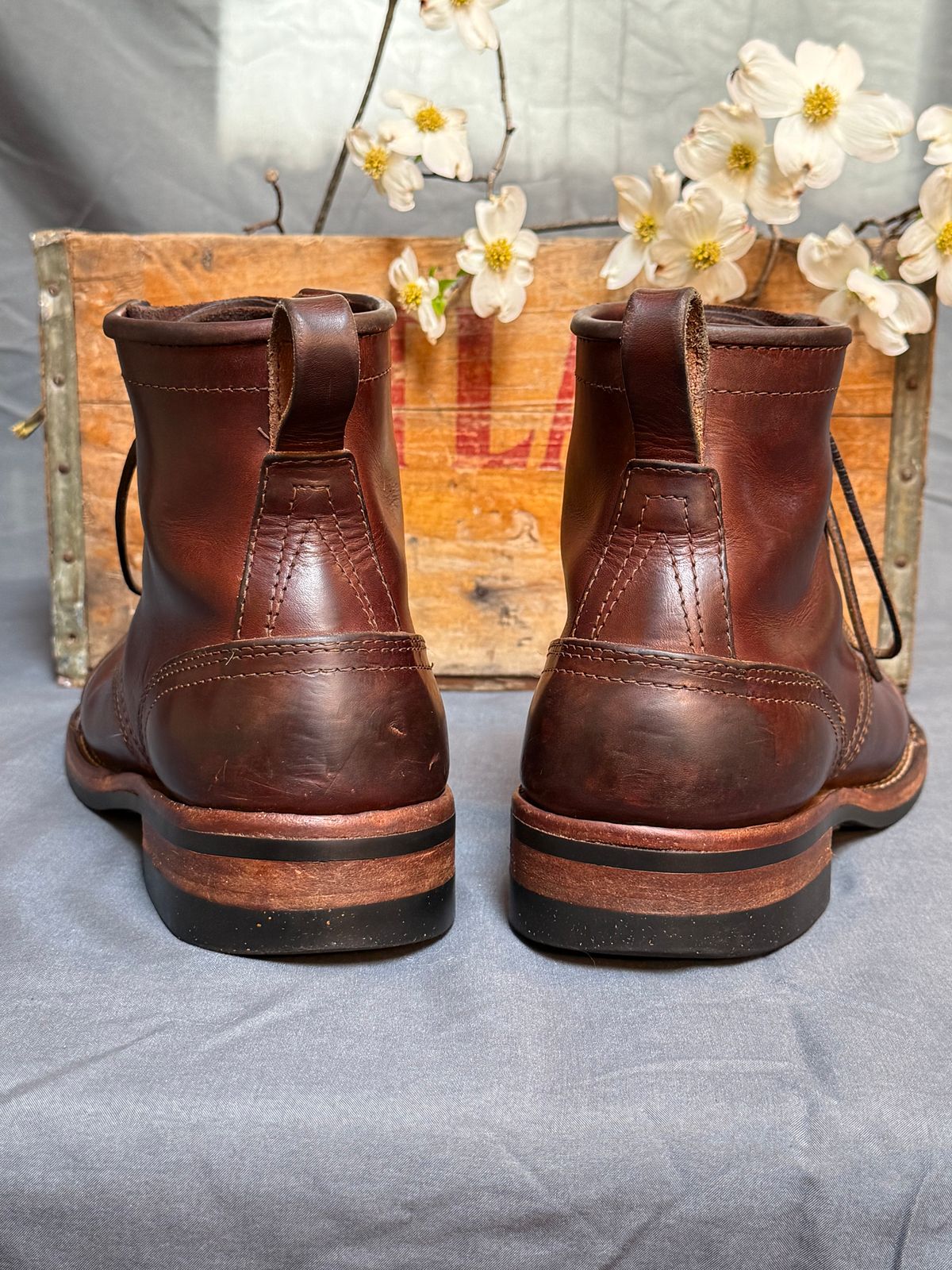 Photo by Odyssey.Rider on April 2, 2026 of the Nicks MTO in Wickett & Craig Buck Brown Double Stuffed.