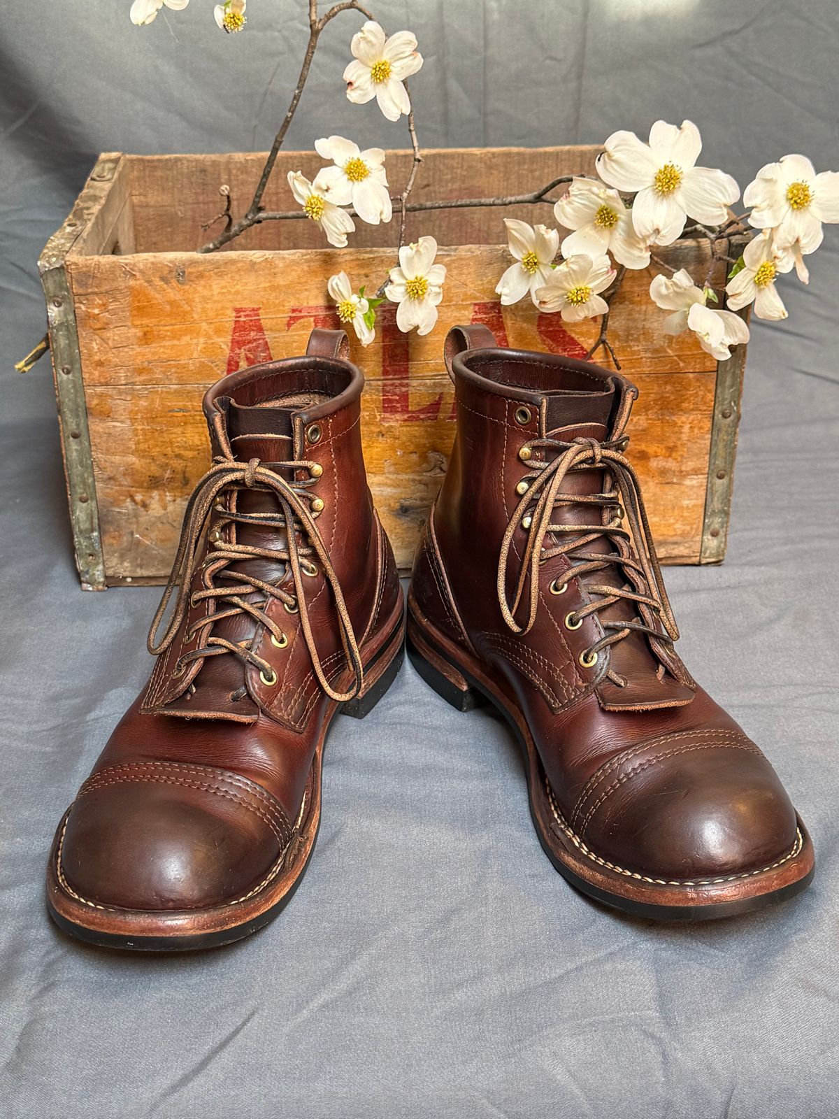 Photo by Odyssey.Rider on April 2, 2026 of the Nicks MTO in Wickett & Craig Buck Brown Double Stuffed.