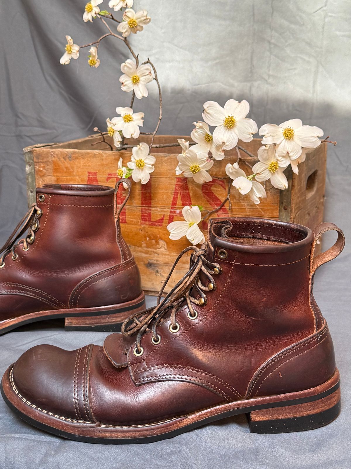 Photo by Odyssey.Rider on April 2, 2026 of the Nicks MTO in Wickett & Craig Buck Brown Double Stuffed.