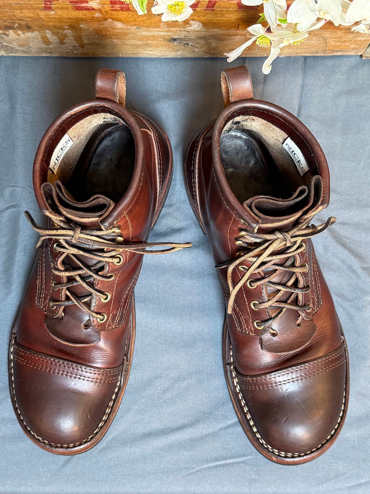 Photo by Odyssey.Rider on April 2, 2026 of the Nicks MTO in Wickett & Craig Buck Brown Double Stuffed.