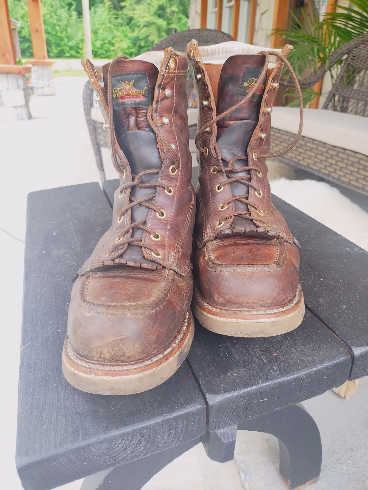 Photo by runt445 on June 23, 2024 of the Thorogood 8" Moc Toe in Seidel Trail Crazy Horse.