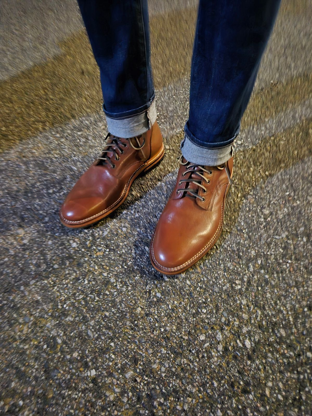 Photo by ryanpiyo on July 1, 2024 of the Parkhurst The Allen in Tempesti Cognac Veg Tan.