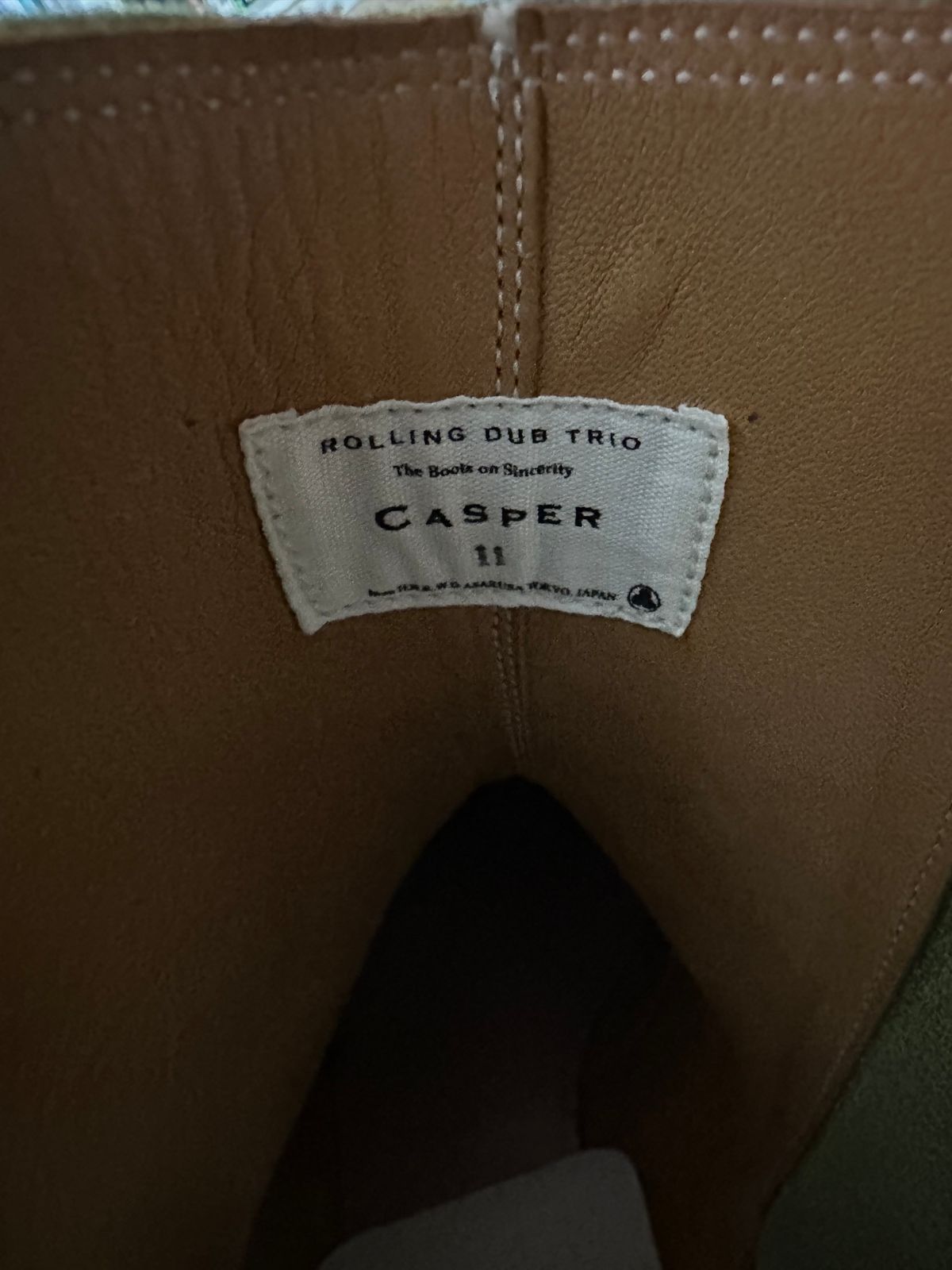 Photo by boughtsomemilk on June 25, 2025 of the Rolling Dub Trio Casper Boot in Black Greentea Core.