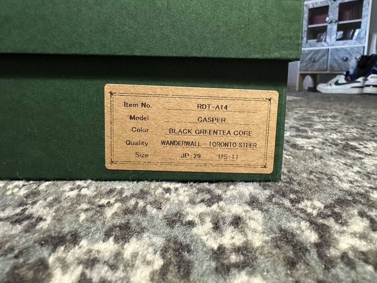 Photo by boughtsomemilk on June 25, 2025 of the Rolling Dub Trio Casper Boot in Black Greentea Core.