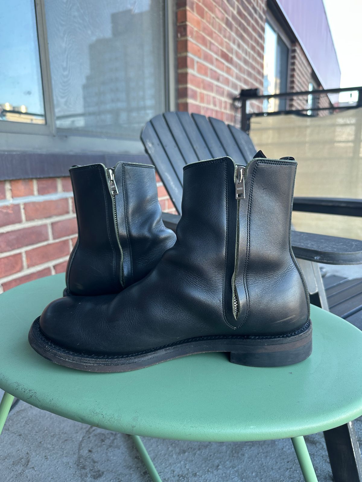 Photo by boughtsomemilk on January 8, 2026 of the Rolling Dub Trio Casper Boot in Black Greentea Core.