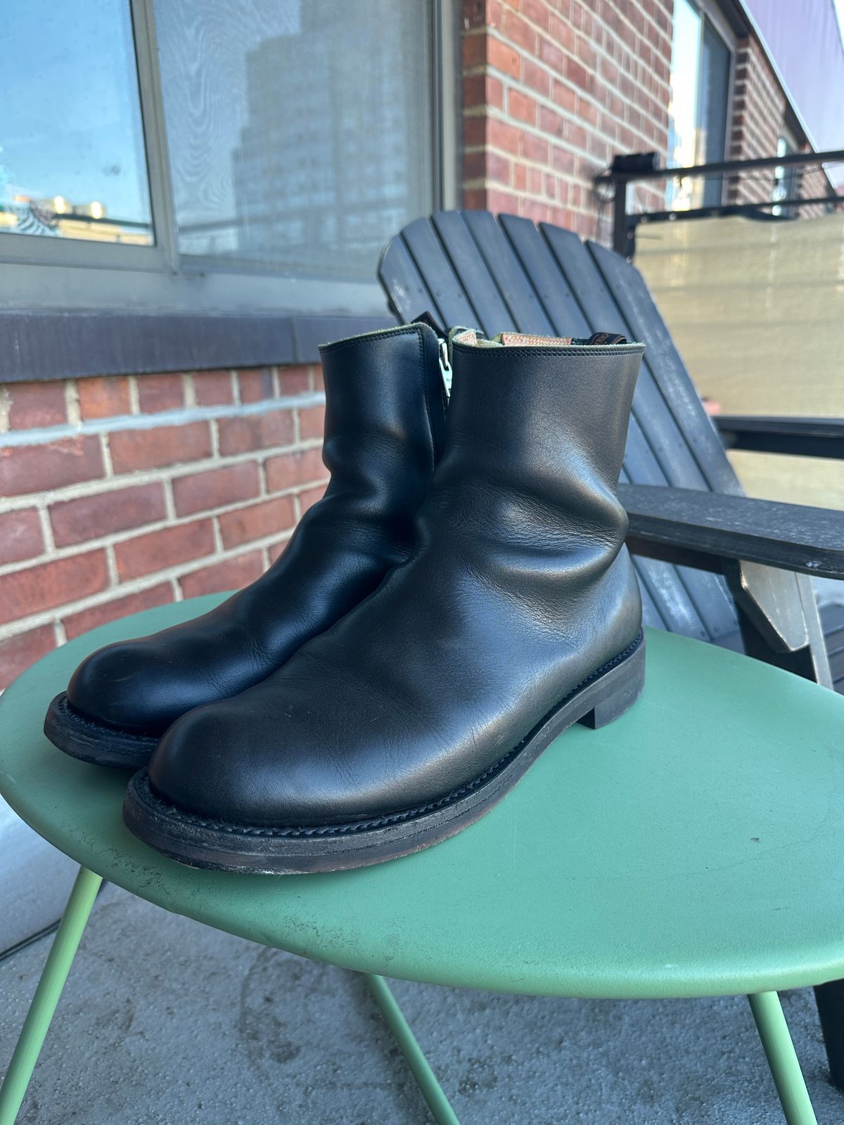 Photo by boughtsomemilk on January 8, 2026 of the Rolling Dub Trio Casper Boot in Black Greentea Core.