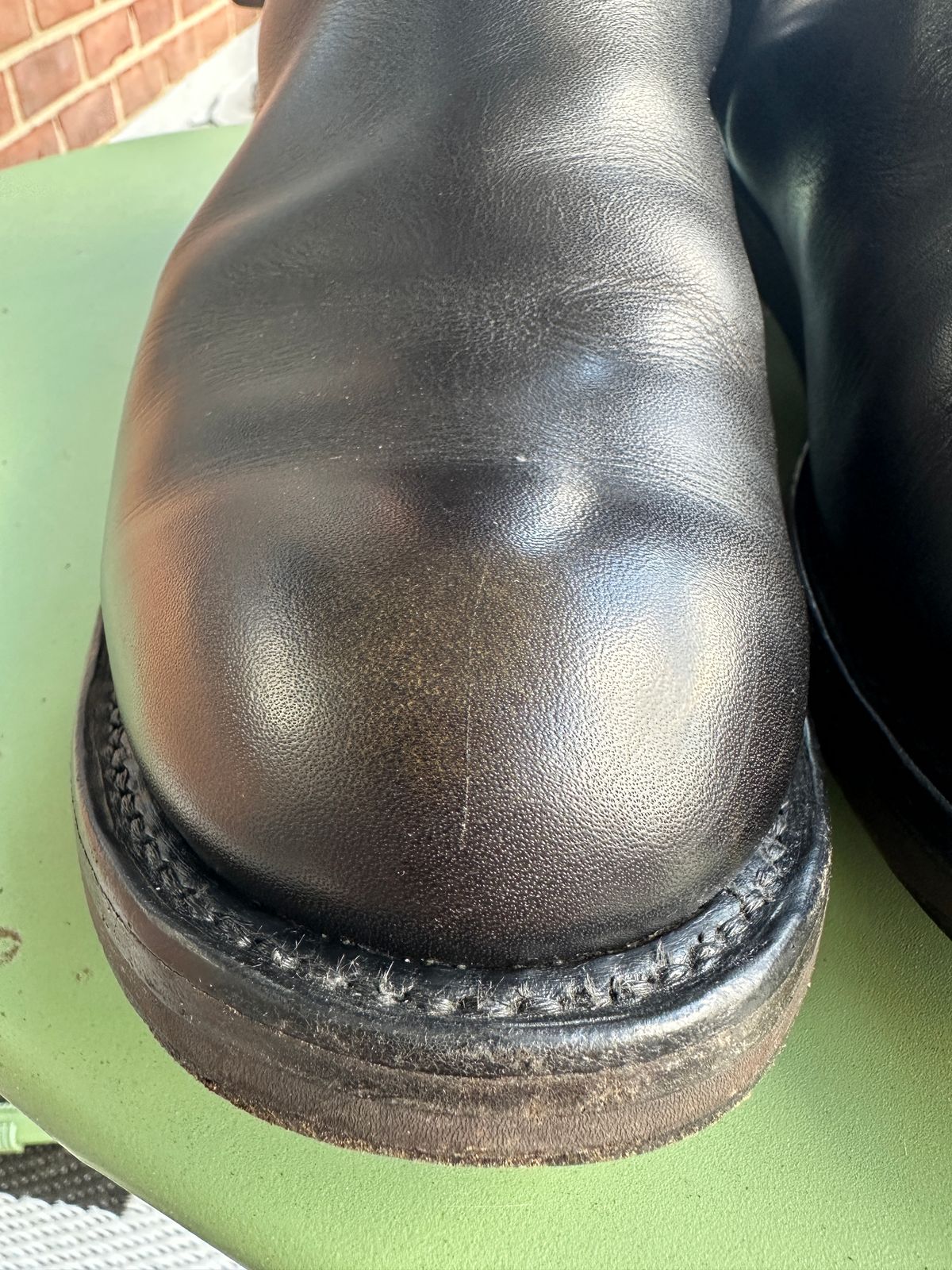 Photo by boughtsomemilk on June 19, 2026 of the Rolling Dub Trio Casper Boot in Black Greentea Core.