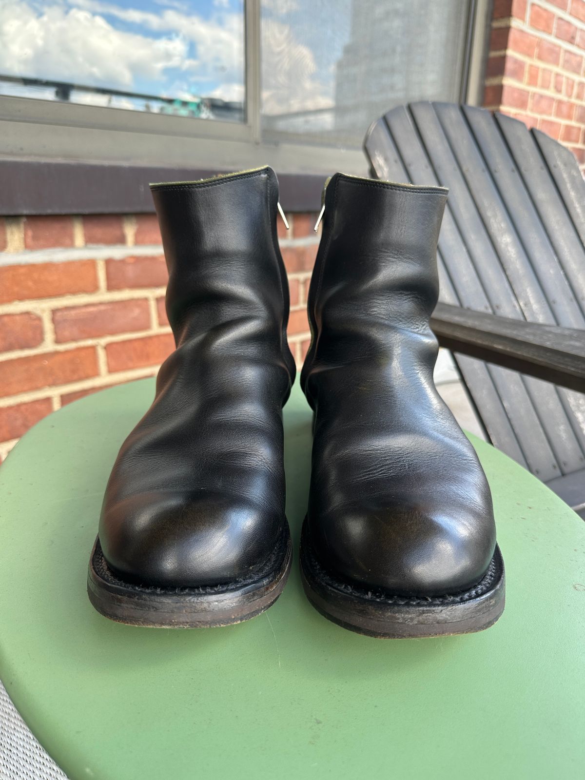 Photo by boughtsomemilk on June 19, 2026 of the Rolling Dub Trio Casper Boot in Black Greentea Core.