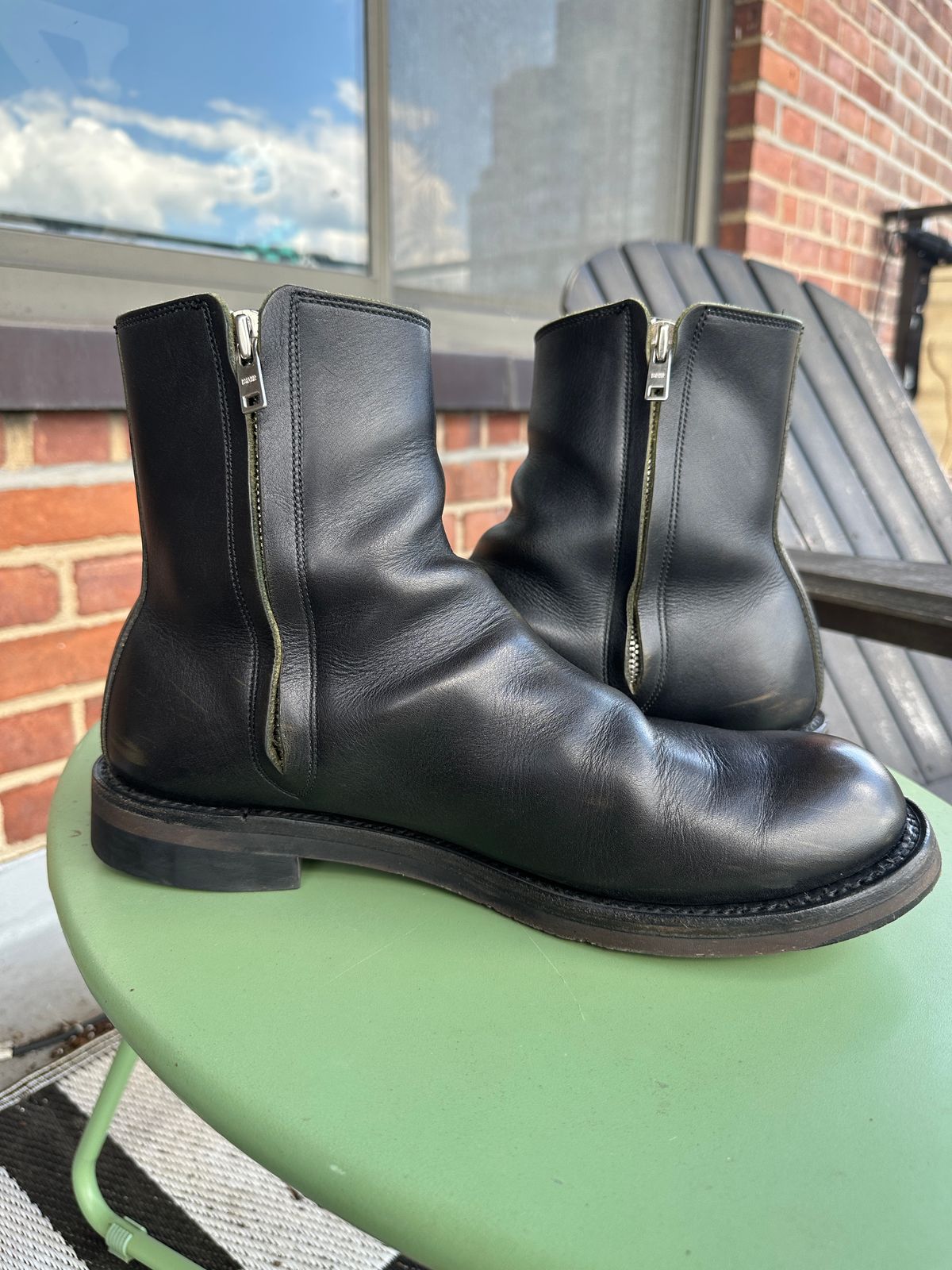 Photo by boughtsomemilk on June 19, 2026 of the Rolling Dub Trio Casper Boot in Black Greentea Core.