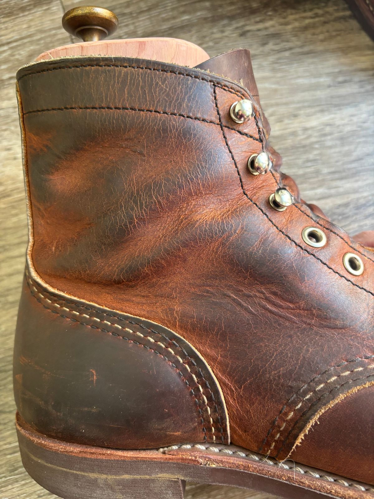 Photo by Nauta on May 30, 2026 of the Red Wing Iron Ranger in S.B. Foot Copper Rough and Tough.