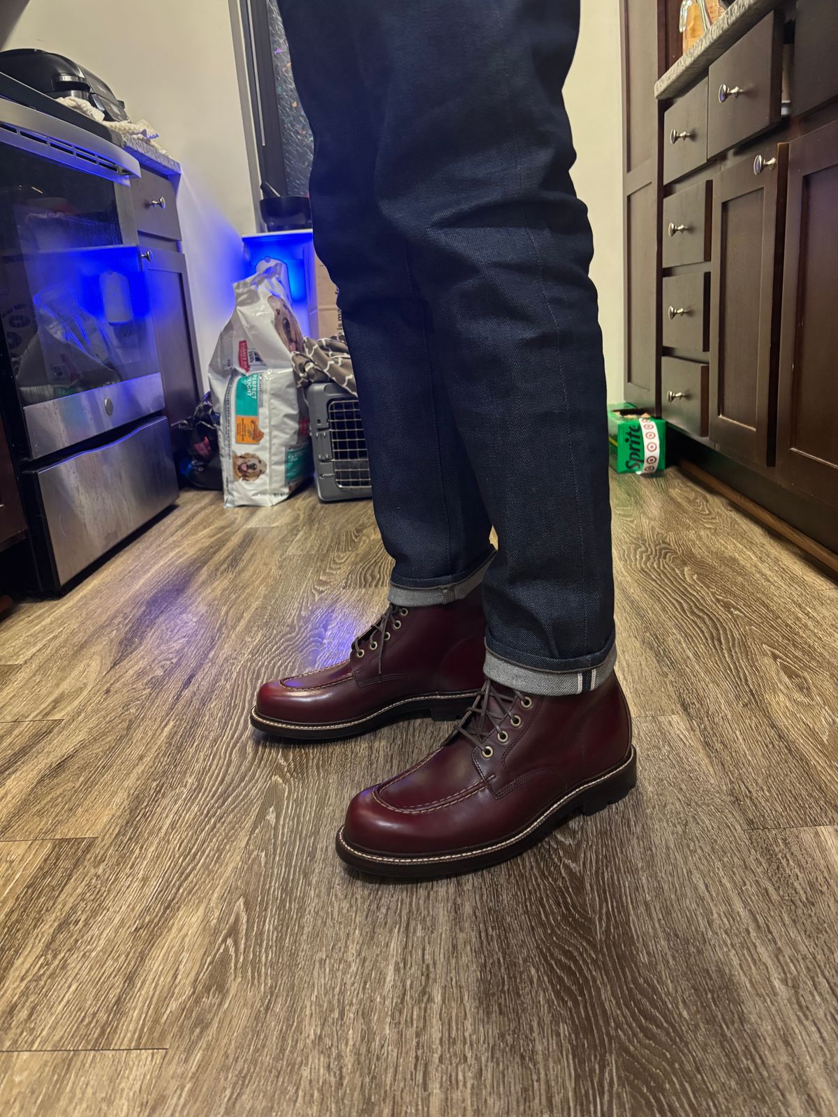 Photo by Nauta on November 20, 2025 of the Grant Stone Brass Boot in Horween Color 8 Chromexcel.