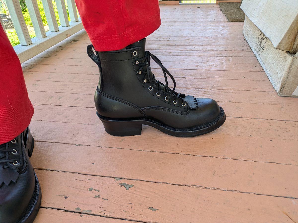 Photo by Seatpost on June 6, 2026 of the Frank's Boots Lace-To-Toe in Seidel Black Oil Tan.