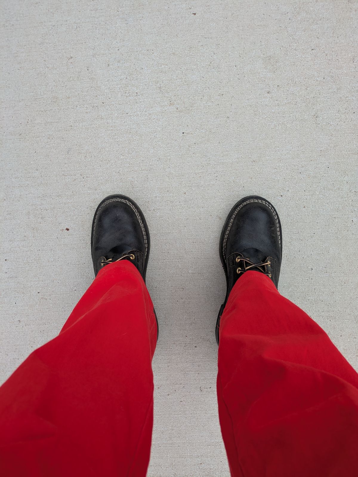 Photo by Seatpost on April 6, 2026 of the Nicks Officer in Horween Black Waxed Flesh.