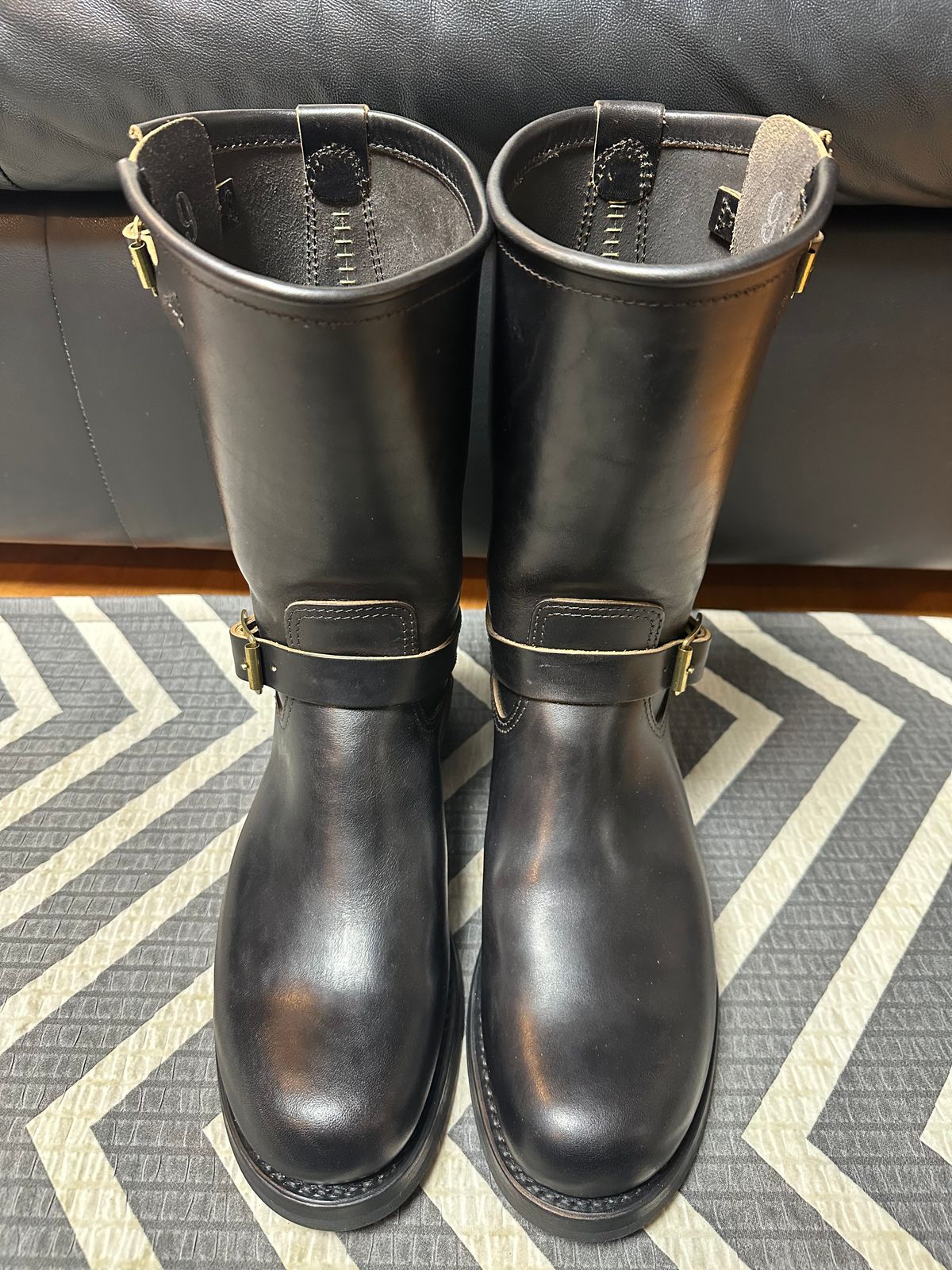 Photo by Notorious on December 16, 2025 of the SKOOB Wander Engineer Boots in Black Italian Horsebutt.