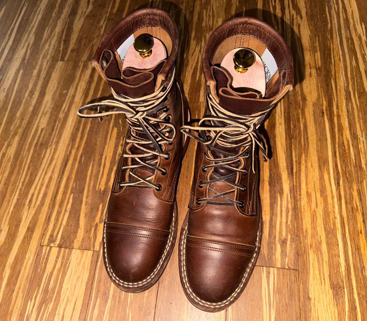 Photo by t1ga5 on February 22, 2026 of the Nicks X Parkhurst V3 in Horween Whiskey Predator.