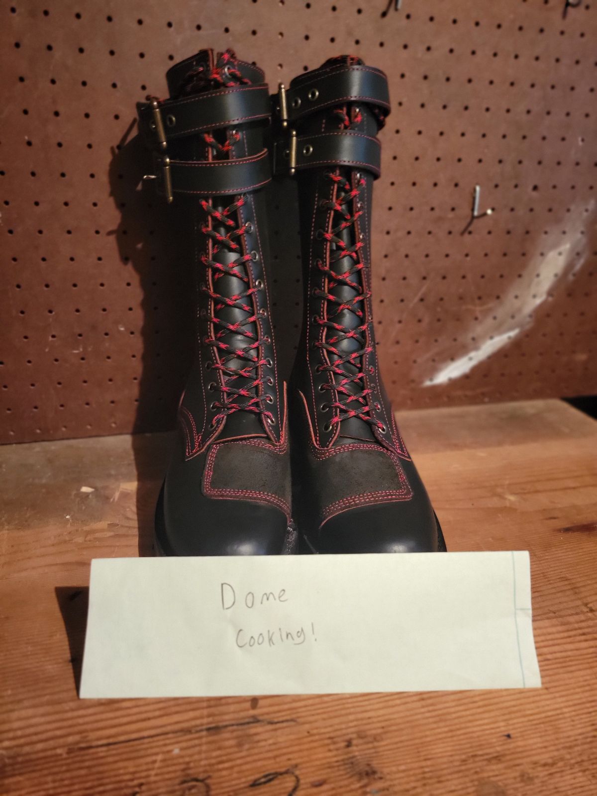 Photo by Trisc900 on November 7, 2025 of the Frank's Boots Custom Model in Bloodcore - Seidel Tannery.