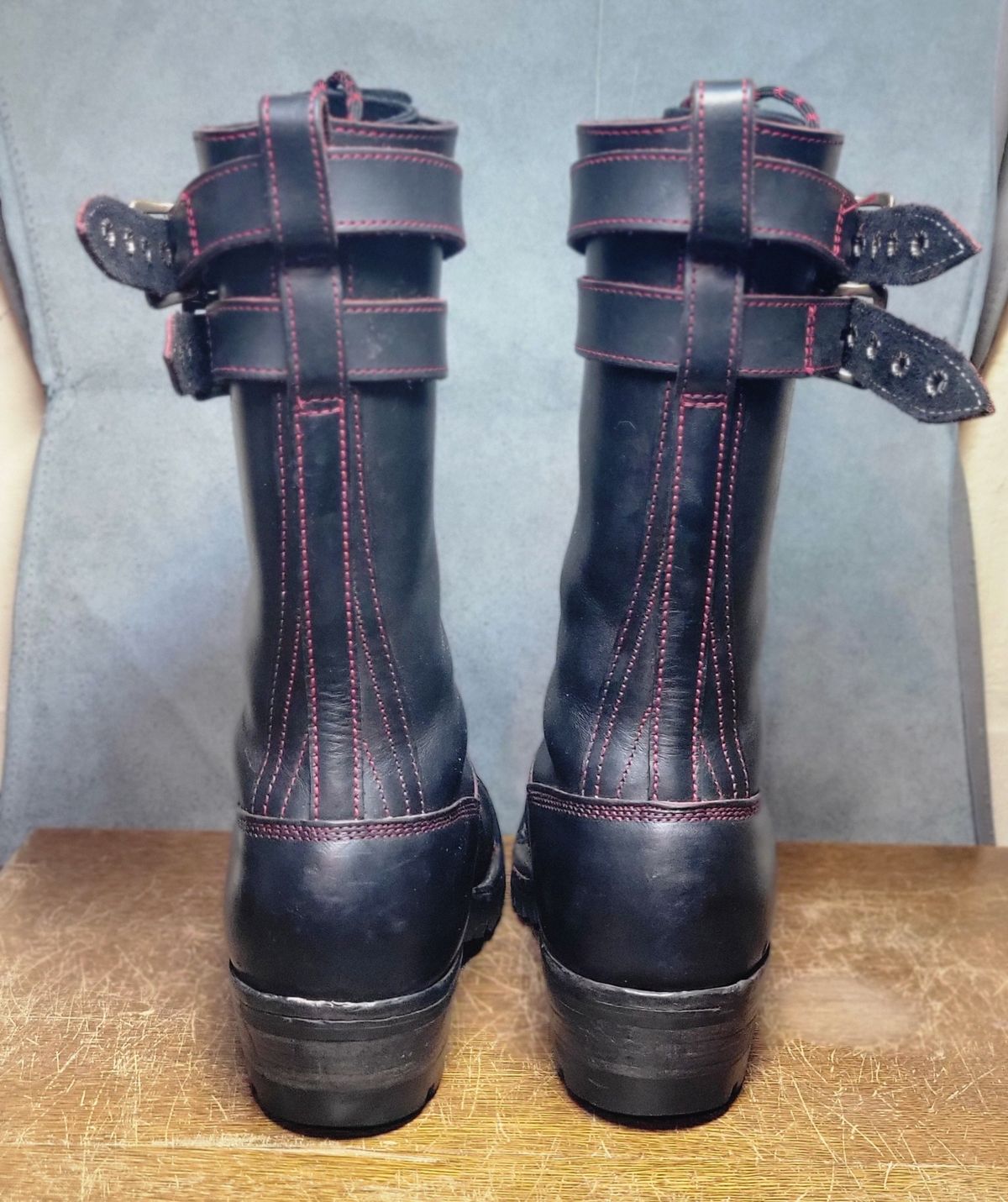 Photo by Trisc900 on April 5, 2026 of the Frank's Boots Custom Model in Bloodcore - Seidel Tannery.