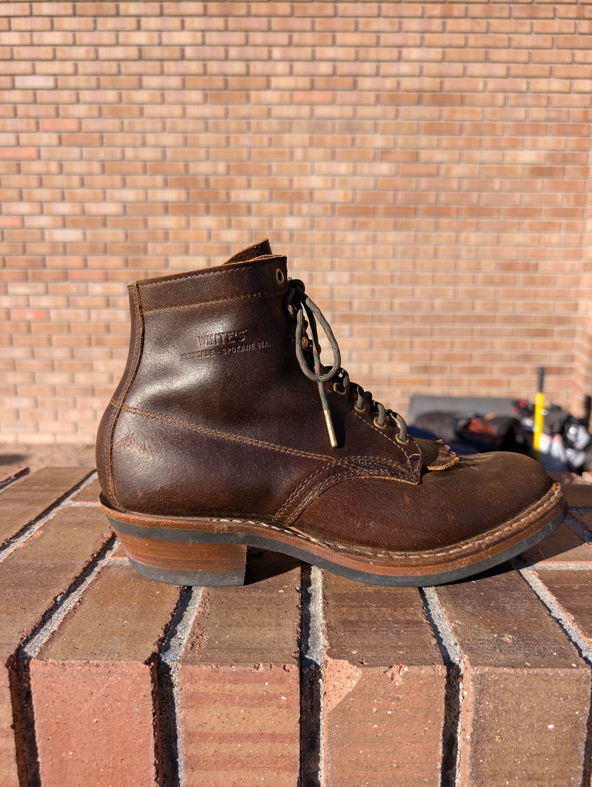 Photo by Aus10g on November 2, 2025 of the White's Sundance in Horween Cinnamon Waxed Flesh.