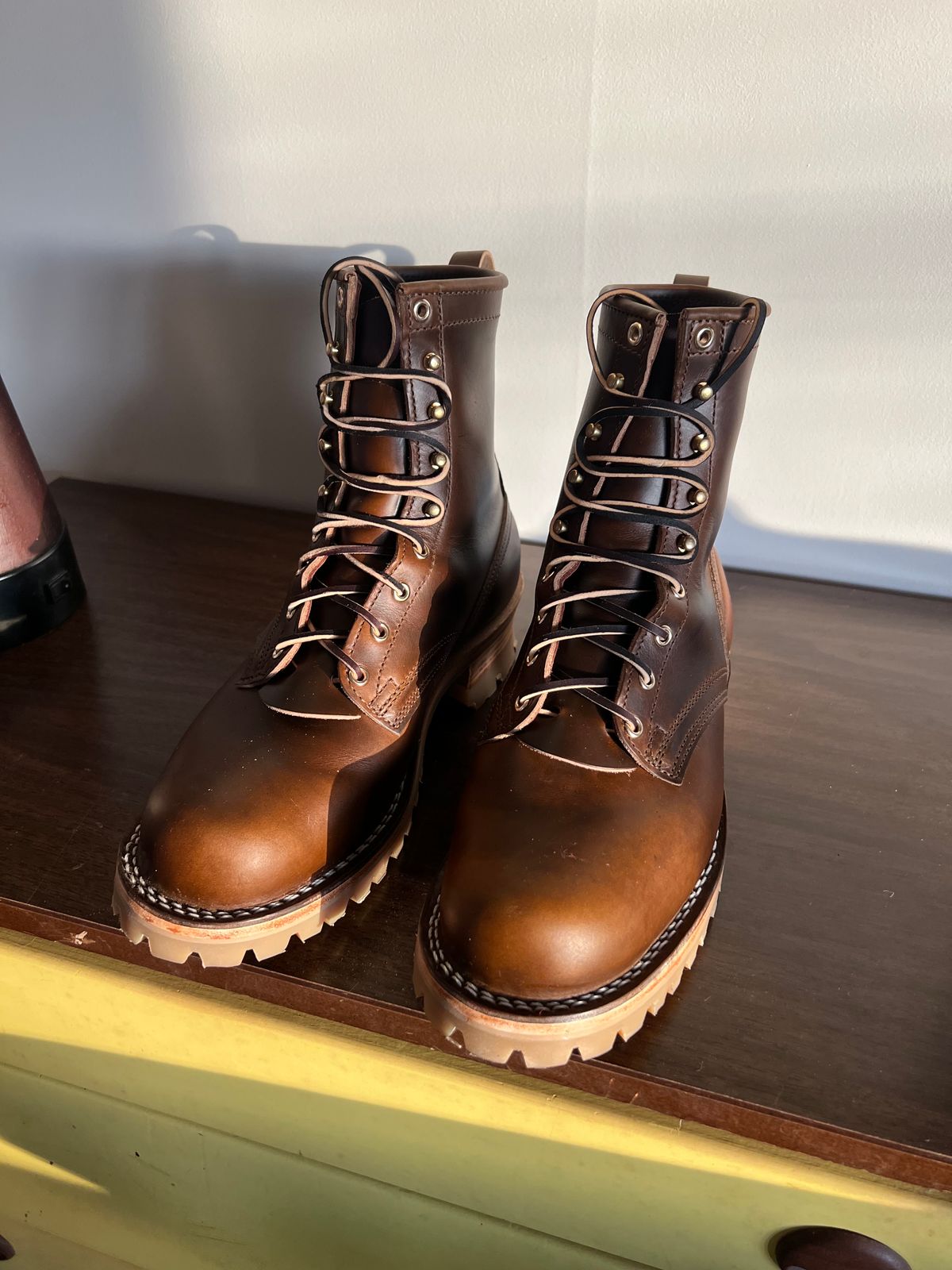 Photo by JBravo on January 10, 2025 of the Nicks Lace Up Heritage in Shackleton Cognac.