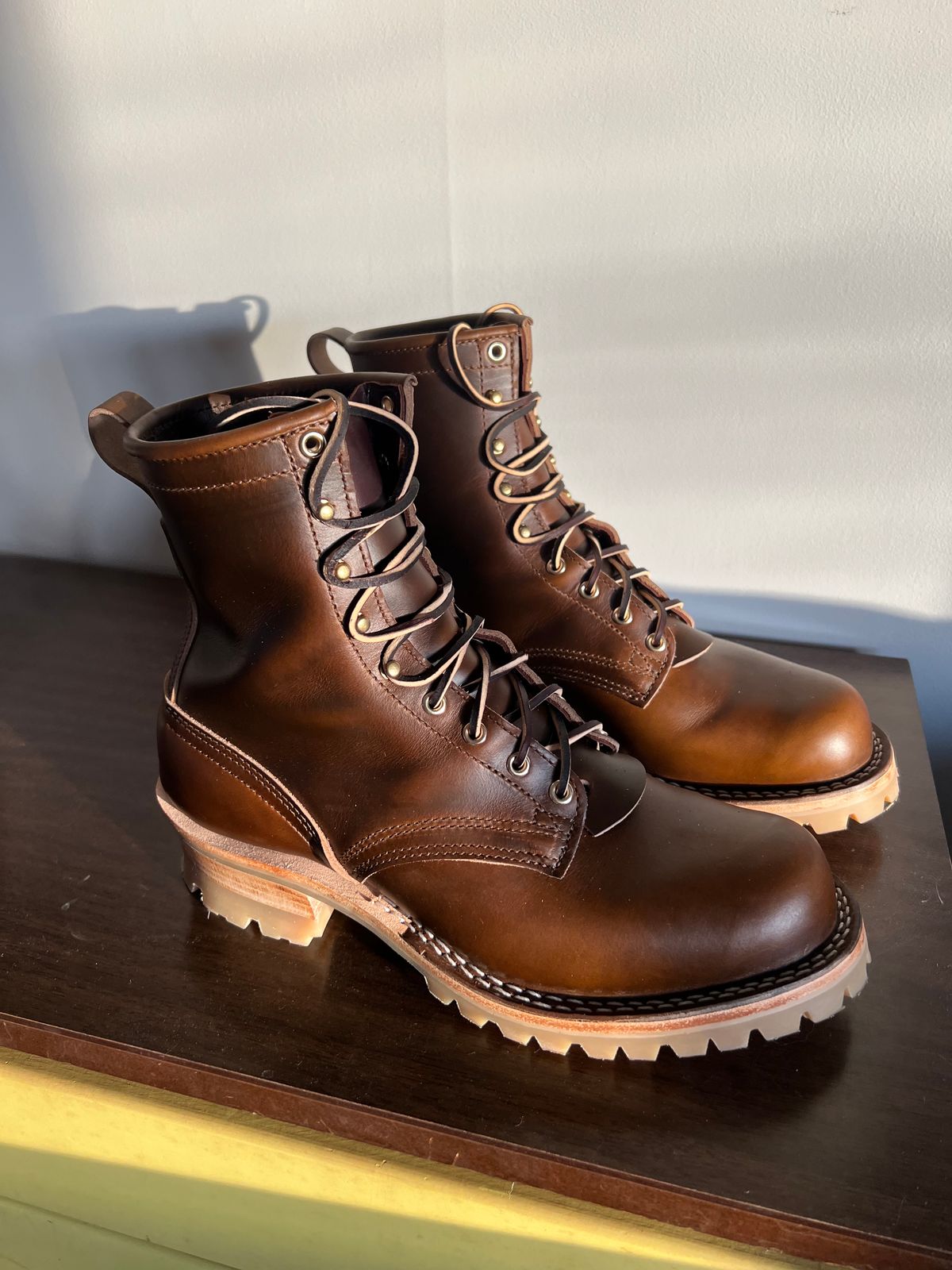 Photo by JBravo on January 10, 2025 of the Nicks Lace Up Heritage in Shackleton Cognac.