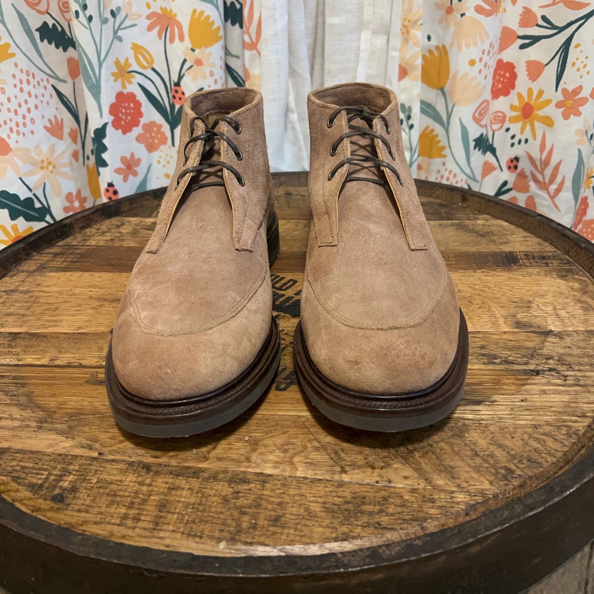 Photo by neogeo on October 4, 2025 of the Viberg Bernhard Boot in Eco Veg Fallow Suede Roughout.