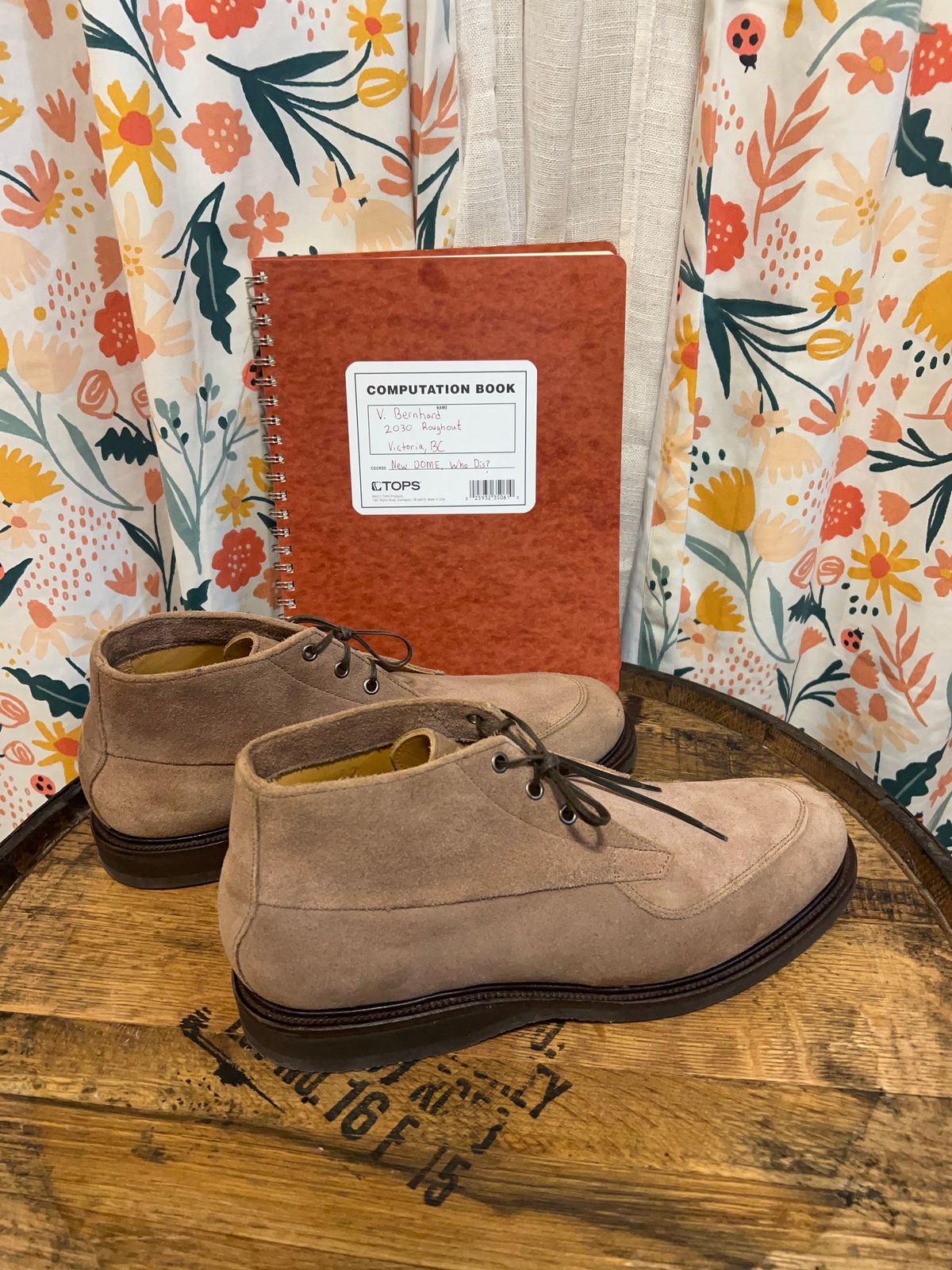 Photo by neogeo on October 4, 2025 of the Viberg Bernhard Boot in Eco Veg Fallow Suede Roughout.