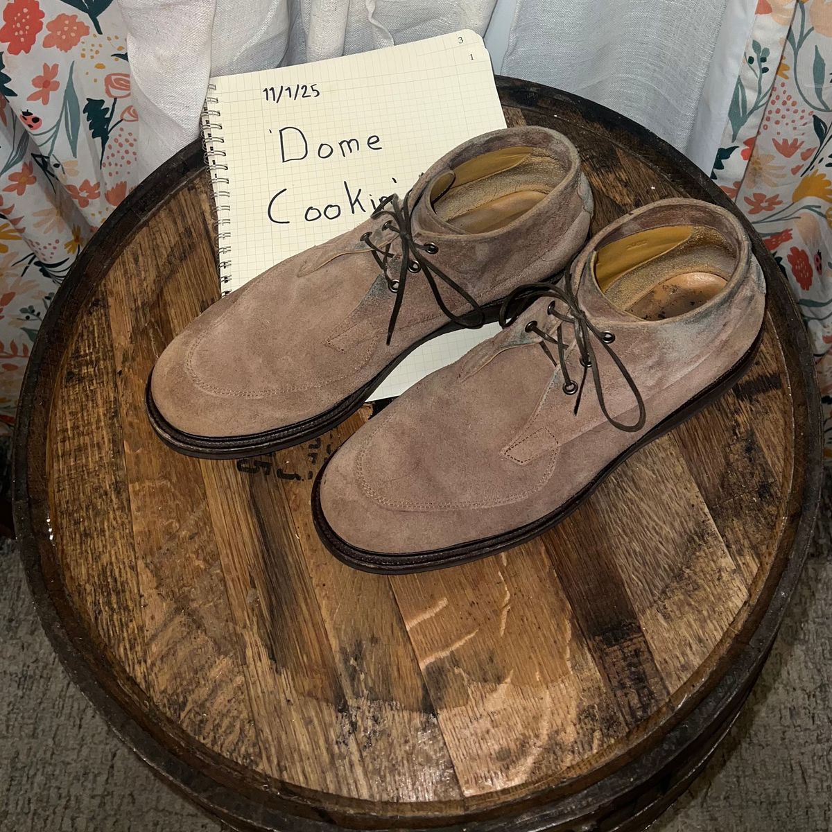 Photo by neogeo on November 5, 2025 of the Viberg Bernhard Boot in Eco Veg Fallow Suede Roughout.