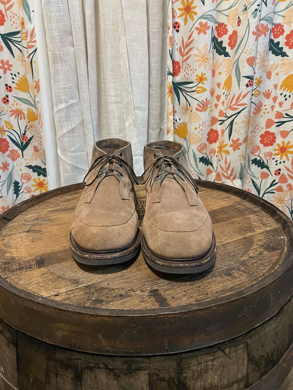 Photo by neogeo on December 6, 2025 of the Viberg Bernhard Boot in Eco Veg Fallow Suede Roughout.