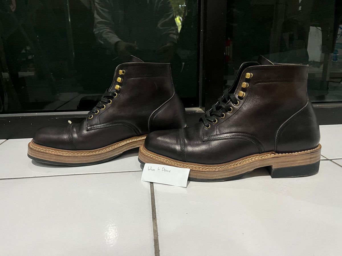 Photo by phx_5 on November 2, 2024 of the Sagara Sagara / Legatant in Conceria Cloe Superlux Horsebutt Overdyed Black.