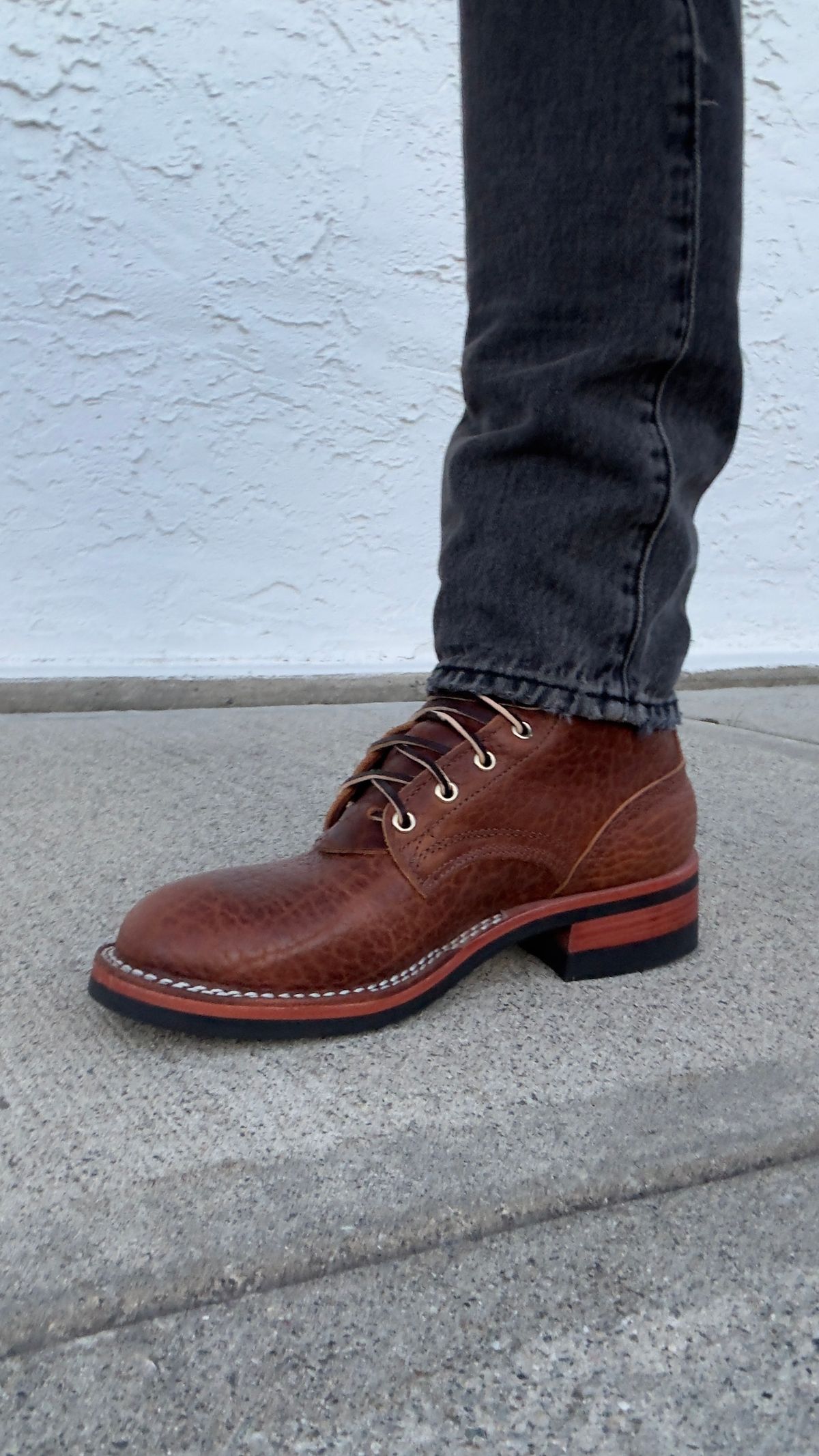 Photo by Josephjay21 on May 21, 2025 of the Nicks Handmade Boots Falcon HNW in Shrunken Bison Brown.
