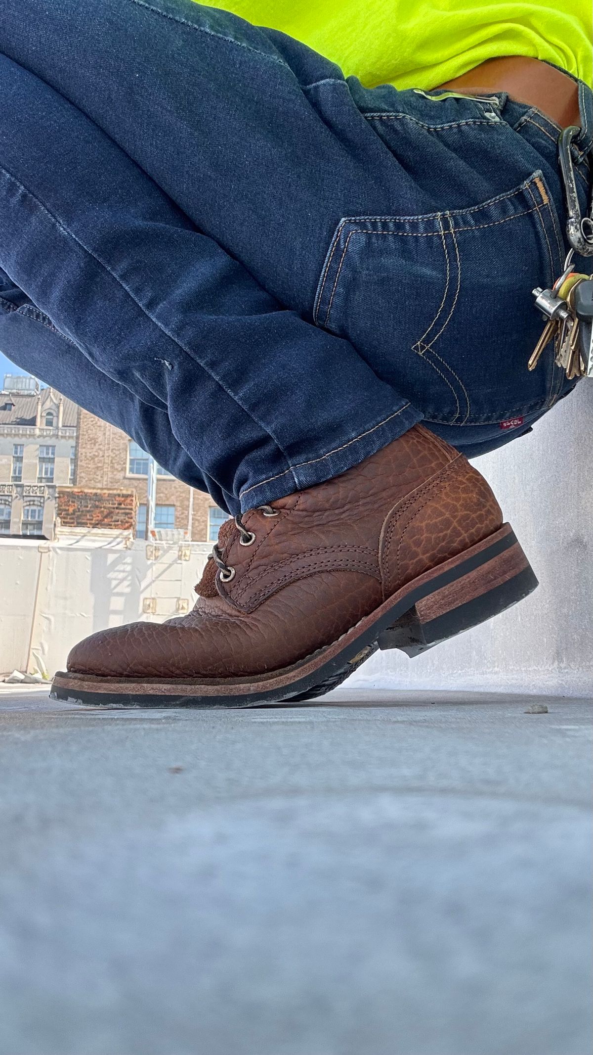 Photo by Josephjay21 on July 24, 2025 of the Nicks Handmade Boots Falcon HNW in Shrunken Bison Brown.