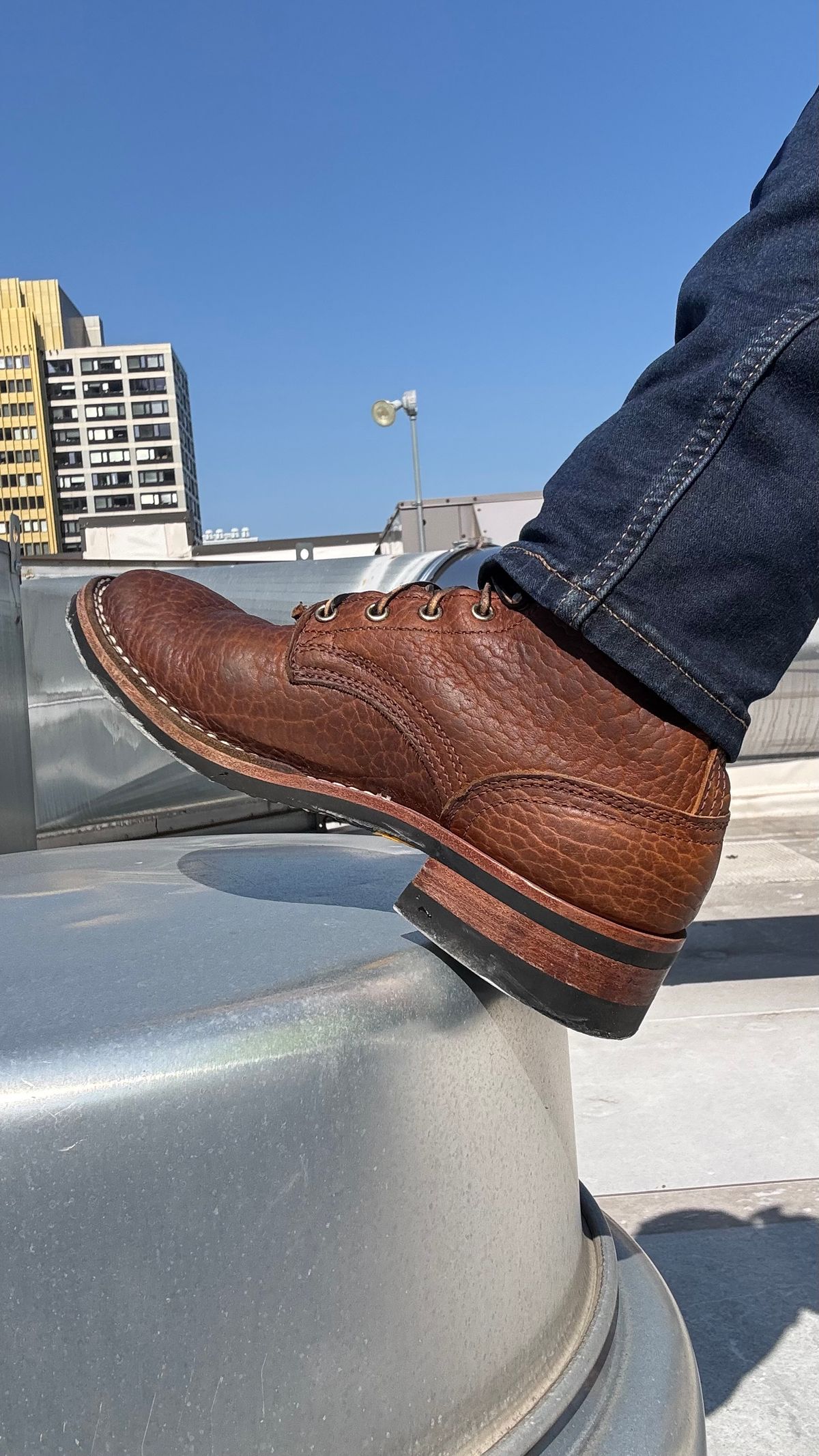 Photo by Josephjay21 on July 24, 2025 of the Nicks Handmade Boots Falcon HNW in Shrunken Bison Brown.