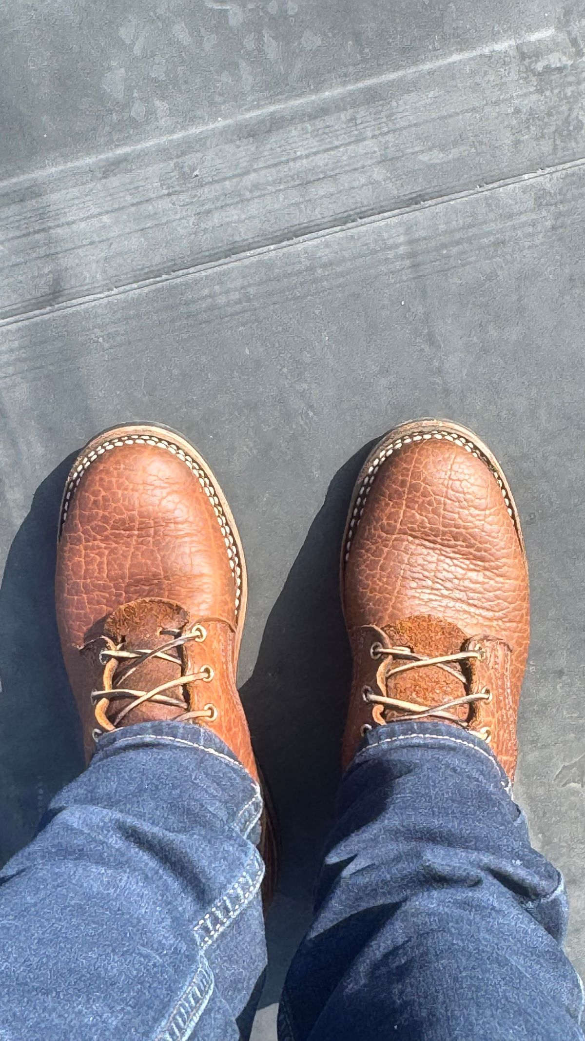 Photo by Josephjay21 on July 24, 2025 of the Nicks Handmade Boots Falcon HNW in Shrunken Bison Brown.