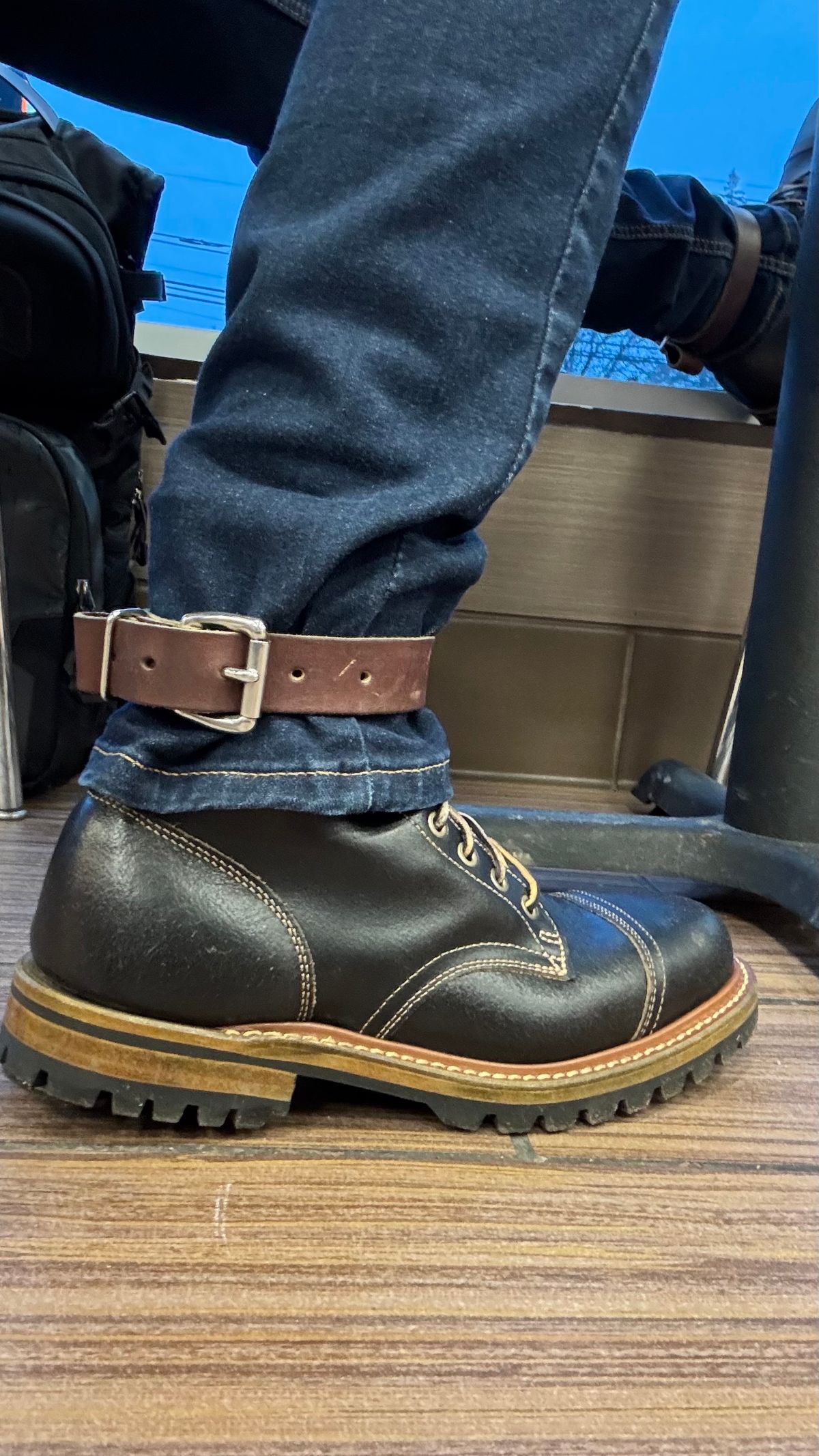 Photo by Josephjay21 on March 15, 2025 of the Truman Upland Boot in Horween Black Waxed Flesh.