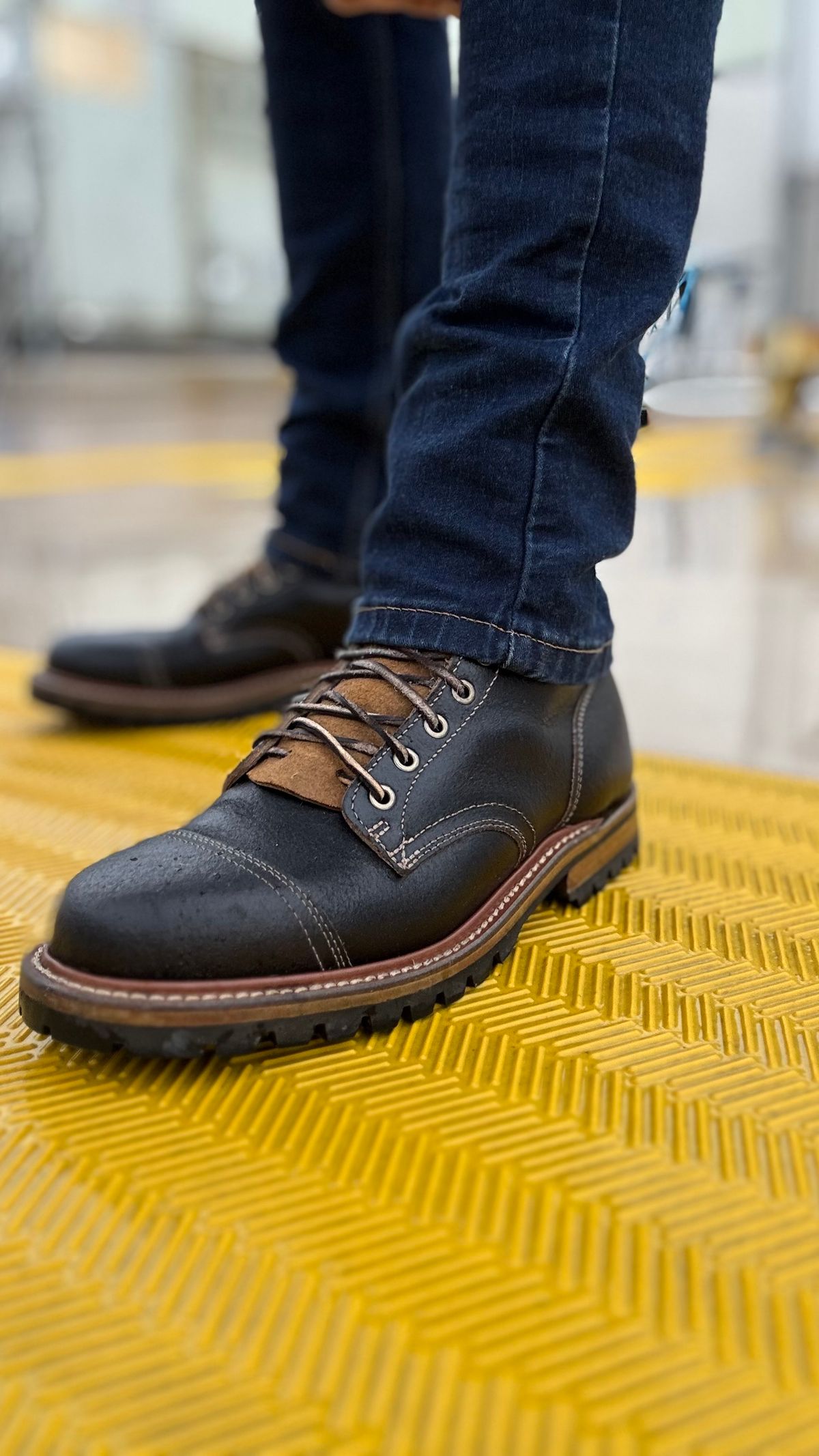Photo by Josephjay21 on March 17, 2025 of the Truman Upland Boot in Horween Black Waxed Flesh.