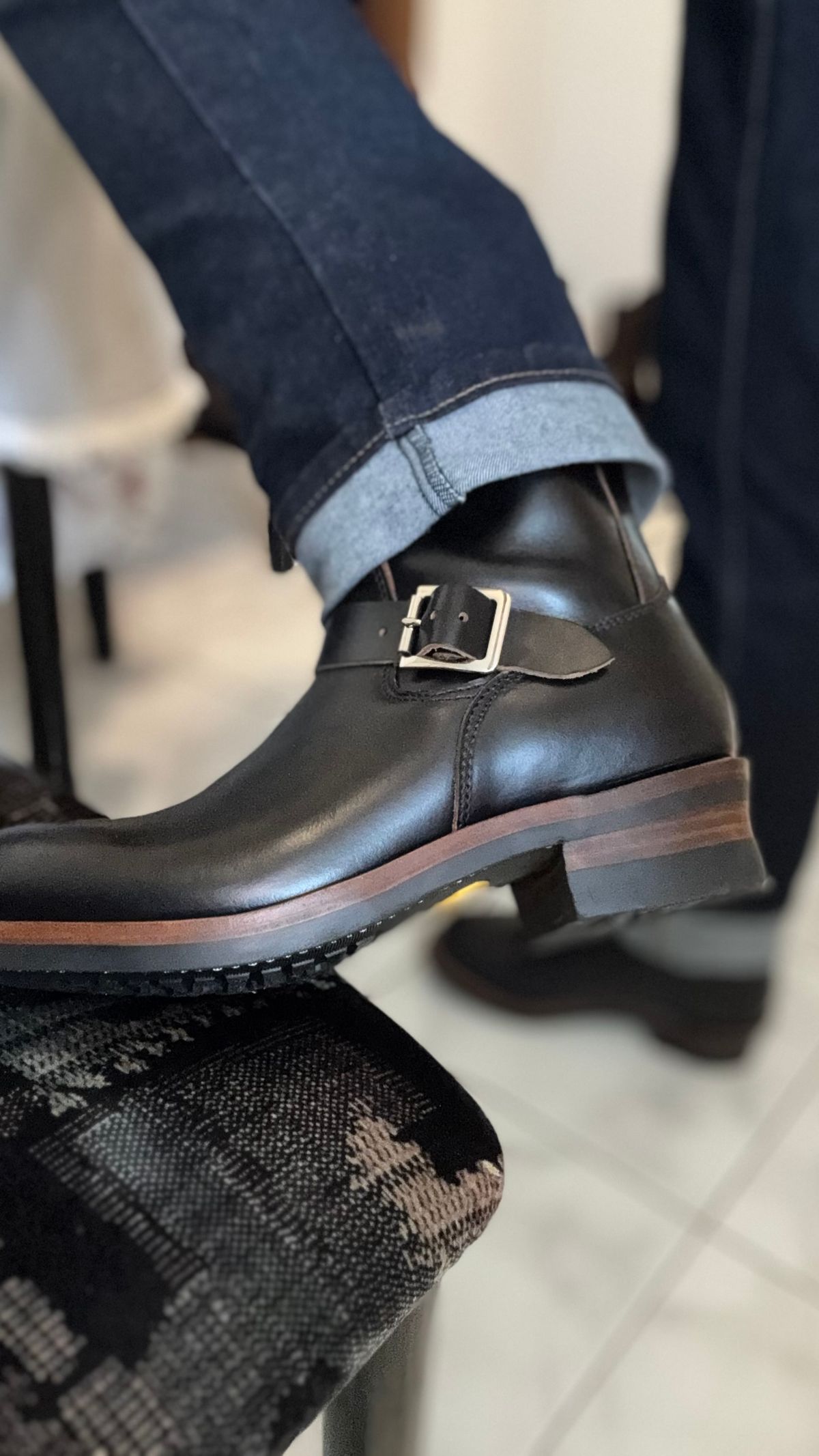 Photo by Josephjay21 on April 29, 2026 of the Crush On Retro Engineer 301 in Black Teacore Cowhide.