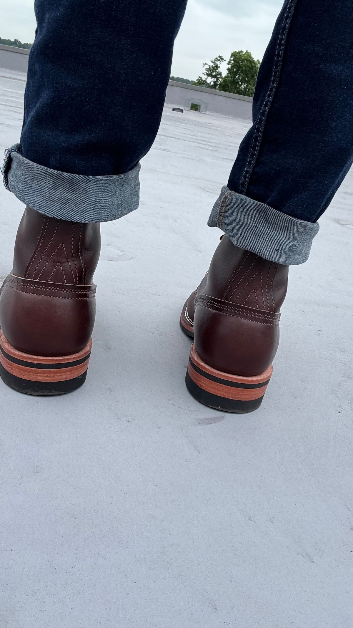 Photo by Josephjay21 on June 27, 2025 of the Nicks Handmade Boots Ranger in 64 Double Shot Brown.