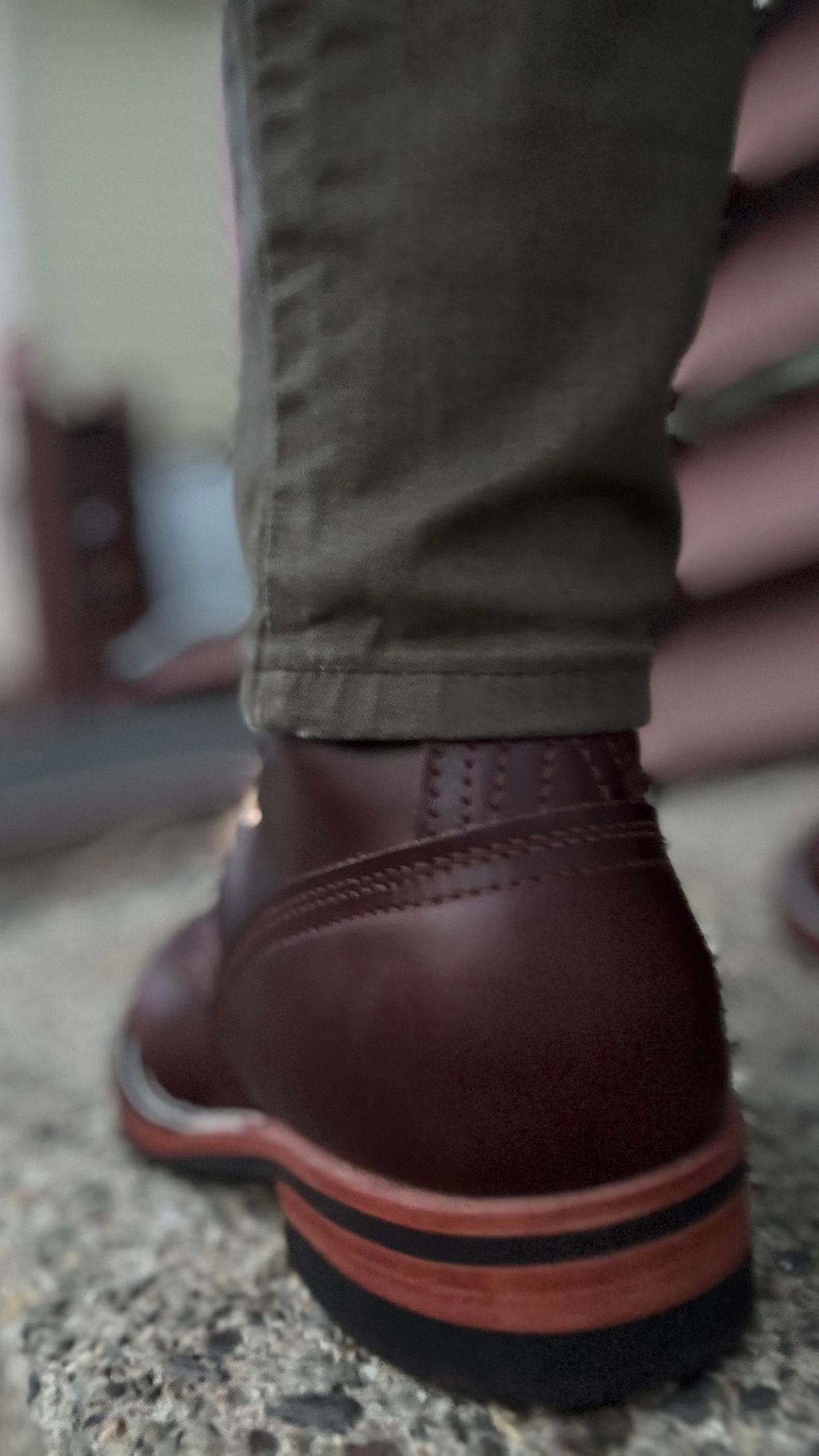 Photo by Josephjay21 on June 29, 2025 of the Nicks Handmade Boots Ranger in 64 Double Shot Brown.