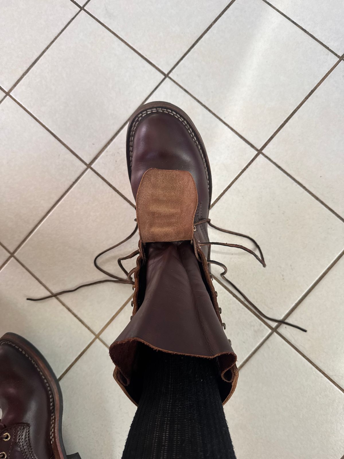 Photo by Josephjay21 on May 16, 2026 of the Nicks Handmade Boots Ranger in 64 Double Shot Brown.