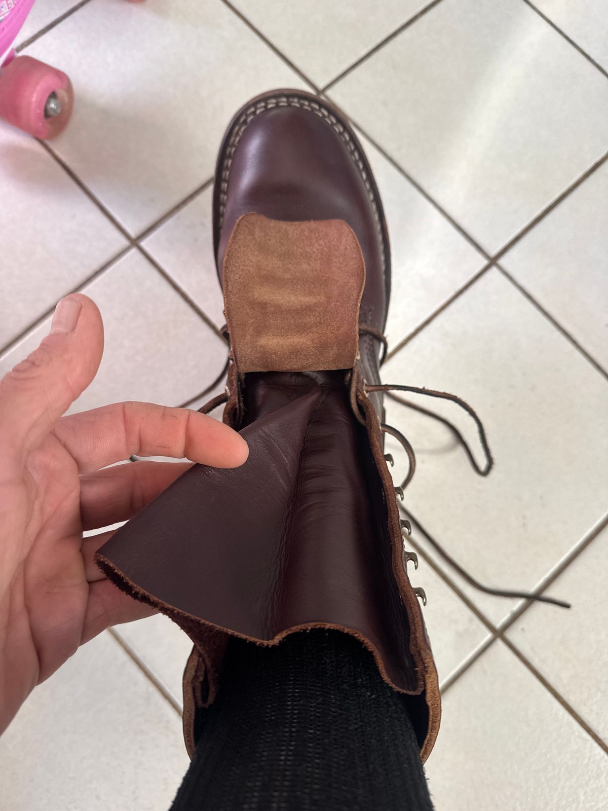 Photo by Josephjay21 on May 16, 2026 of the Nicks Handmade Boots Ranger in 64 Double Shot Brown.