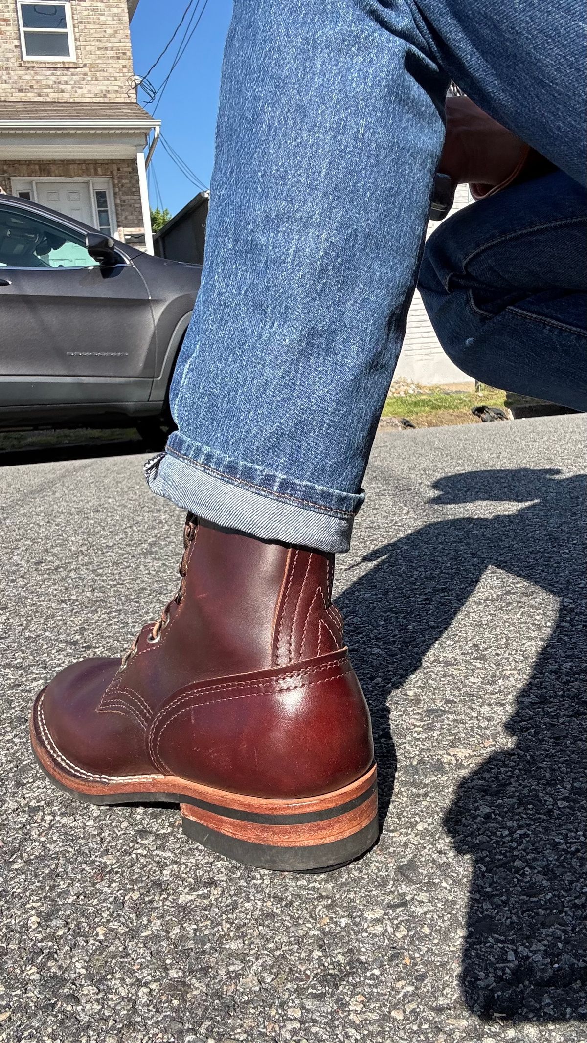 Photo by Josephjay21 on May 16, 2026 of the Nicks Handmade Boots Ranger in 64 Double Shot Brown.