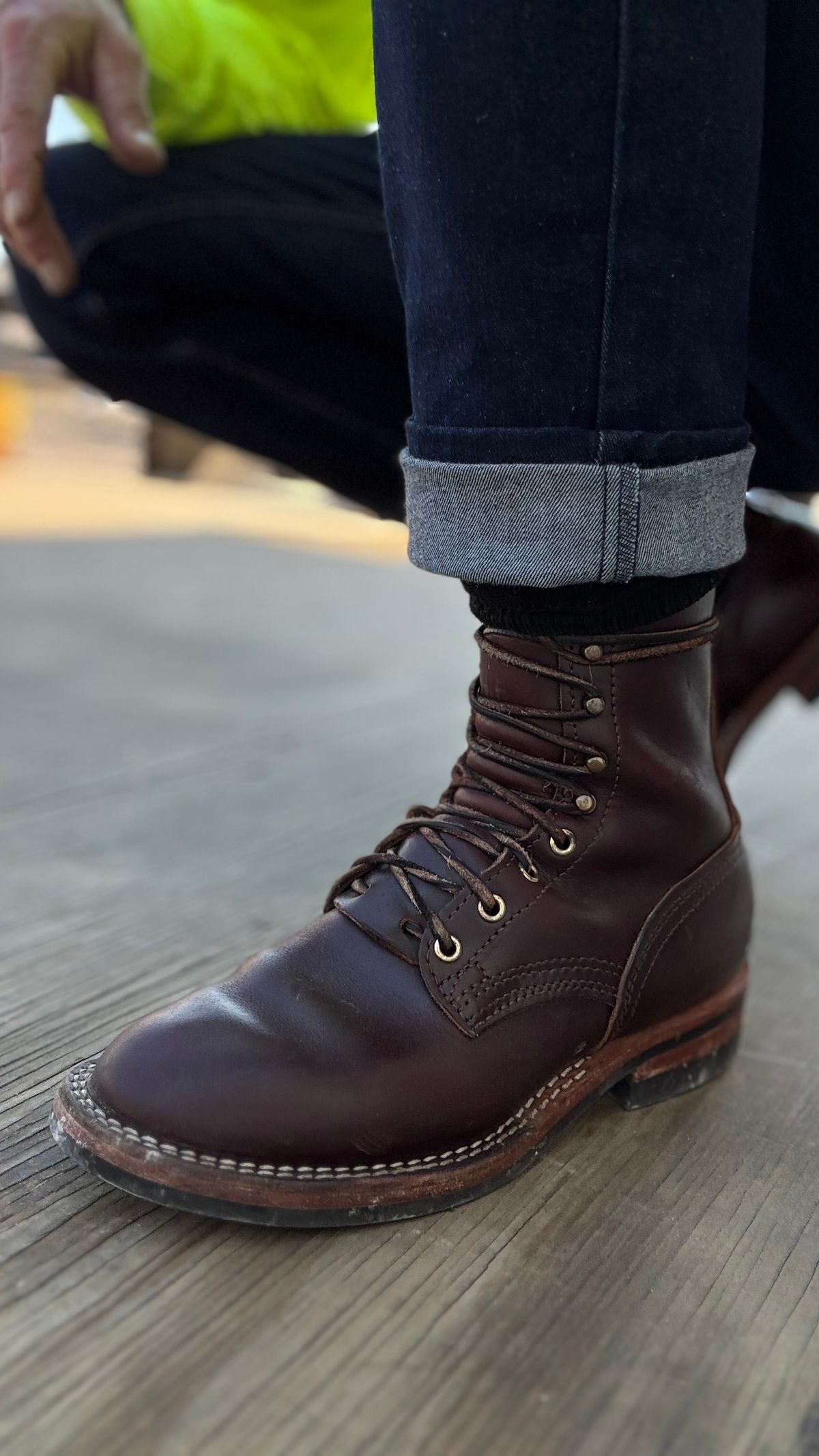 Photo by Josephjay21 on May 20, 2026 of the Nicks Handmade Boots Ranger in 64 Double Shot Brown.