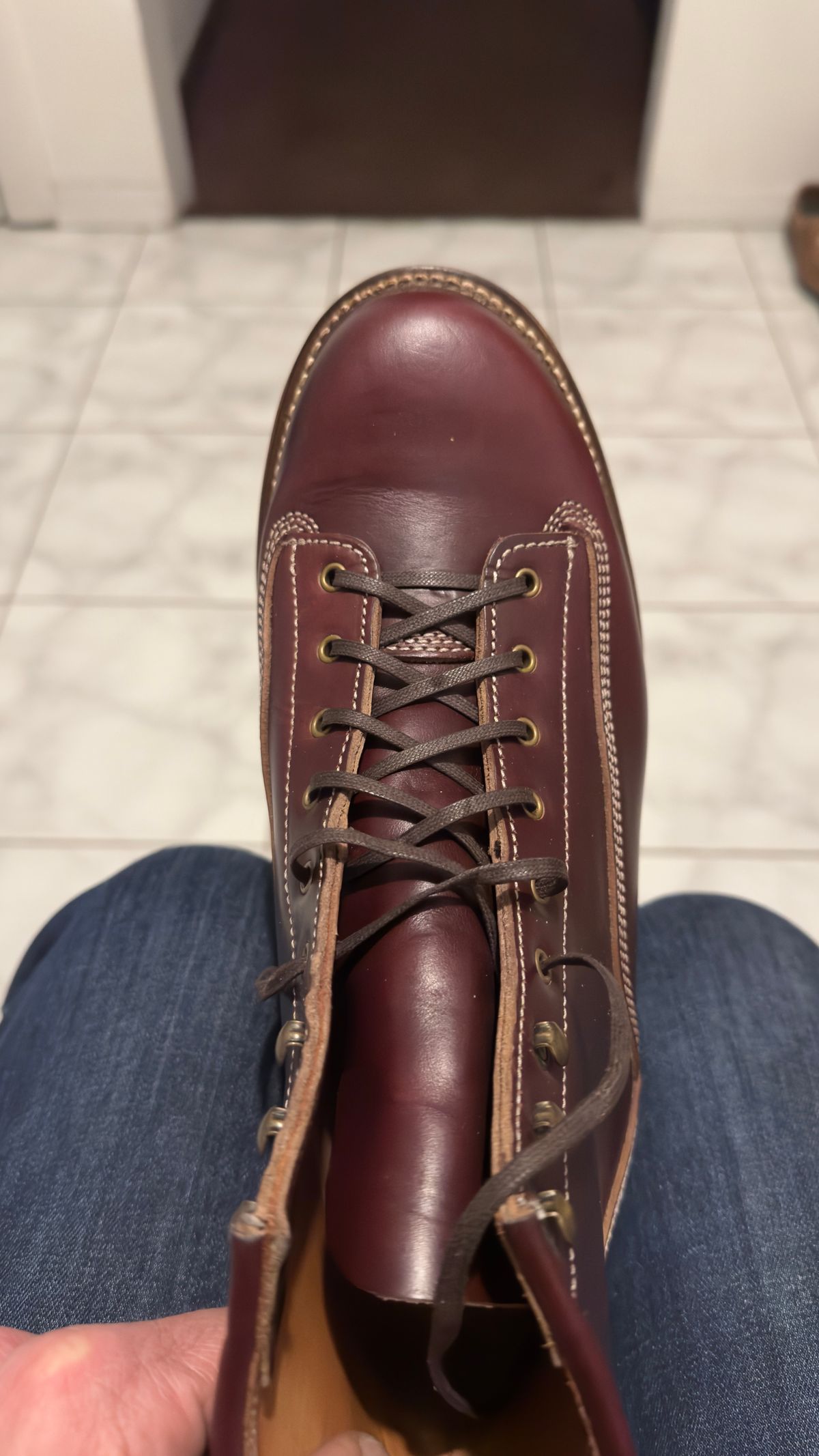 Photo by Josephjay21 on January 18, 2025 of the Caswell Boot Company Carver 2 in Horween Color 8 Chromexcel.