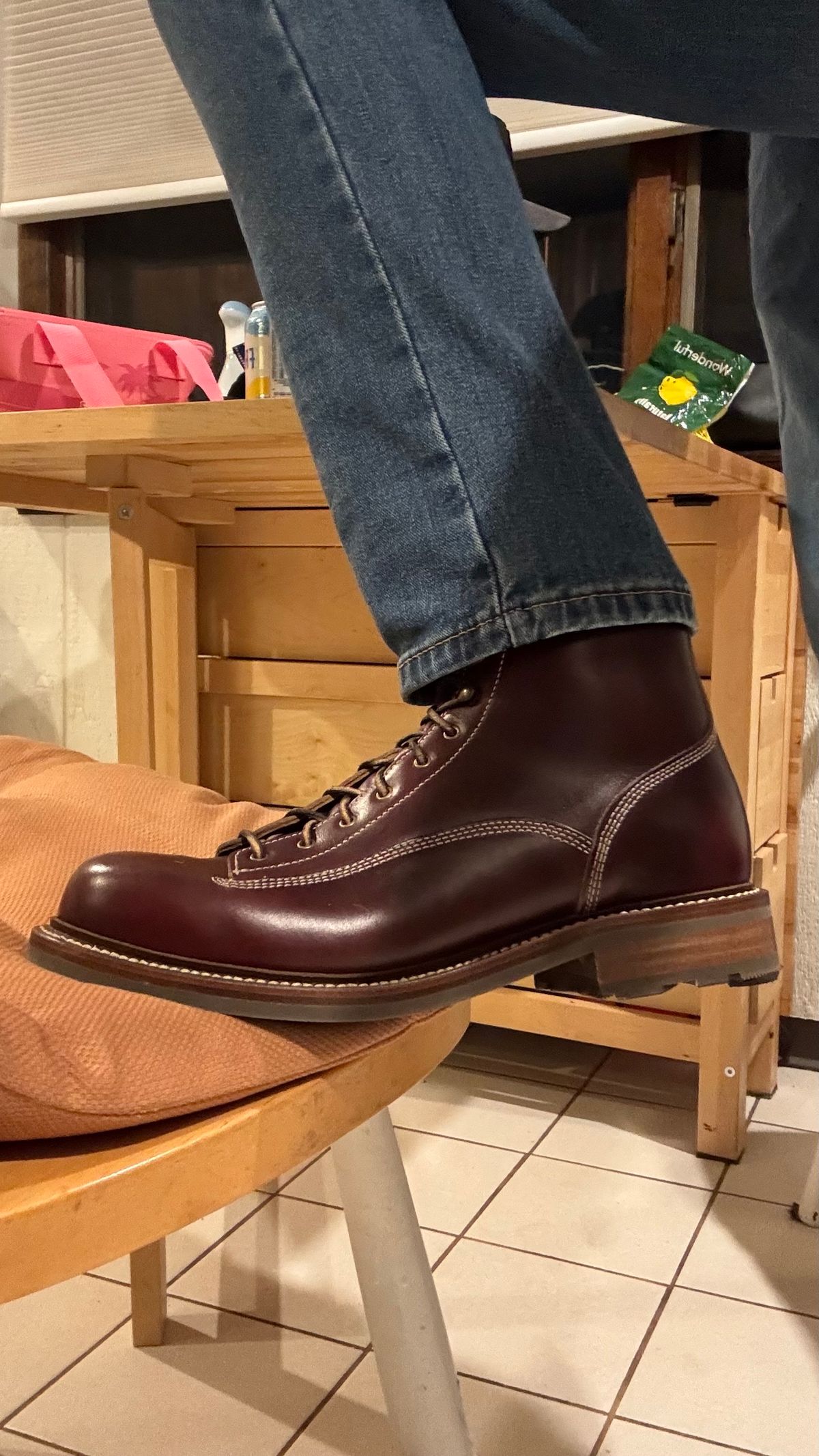 Photo by Josephjay21 on March 20, 2025 of the Caswell Boot Company Carver 2 in Horween Color 8 Chromexcel.