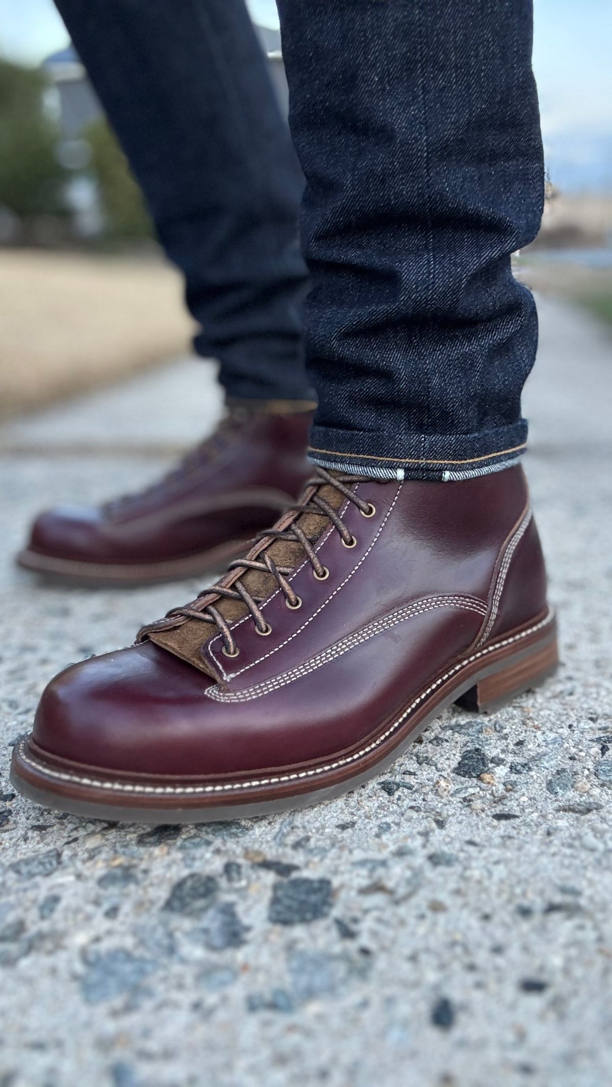 Photo by Josephjay21 on March 25, 2025 of the Caswell Boot Company Carver 2 in Horween Color 8 Chromexcel.