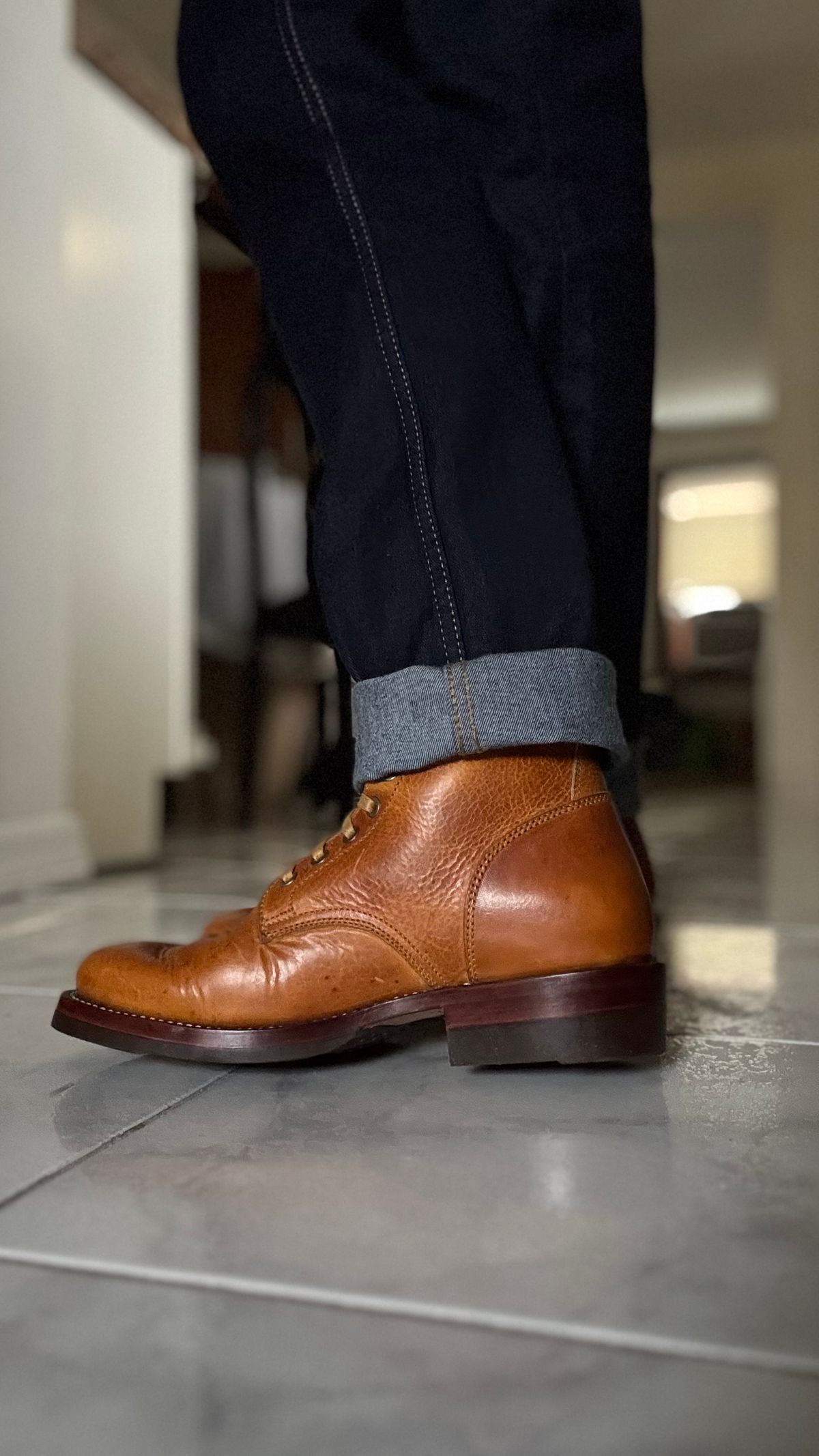 Photo by Josephjay21 on June 15, 2025 of the Jakkrabbits Field Boots in Badalassi Carlo Wax Napoli.