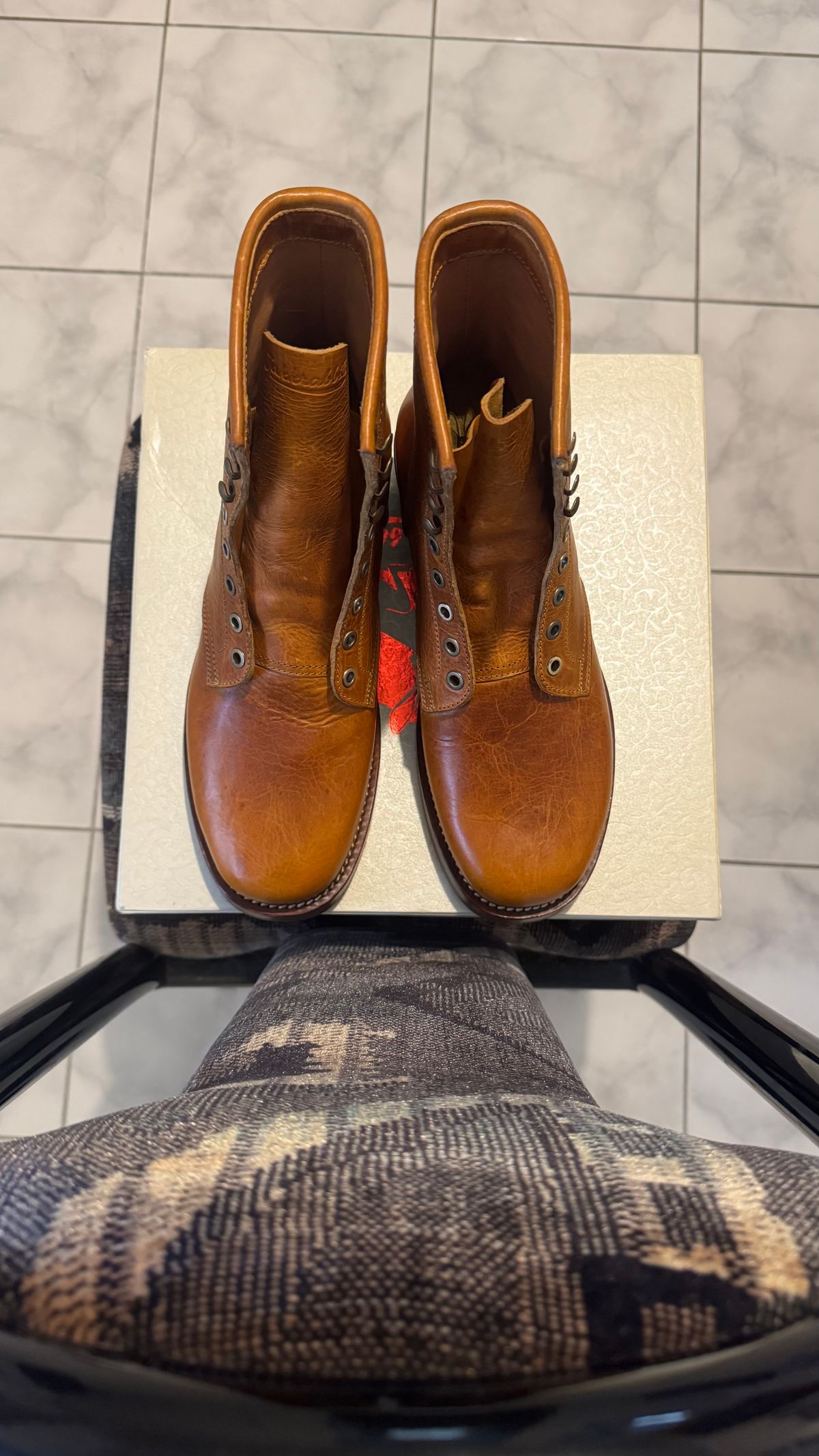 Photo by Josephjay21 on June 12, 2025 of the Jakkrabbits Field Boots in Badalassi Carlo Wax Napoli.
