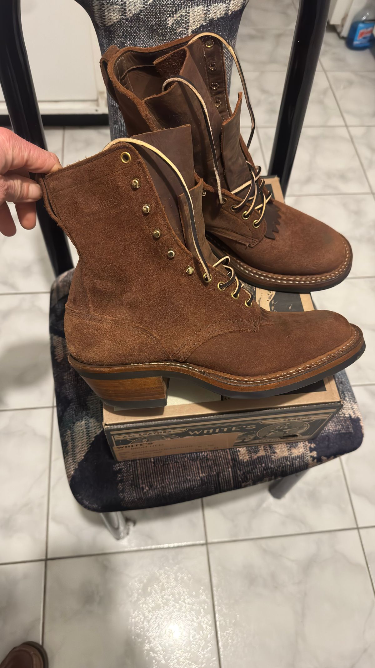 Photo by Josephjay21 on February 4, 2026 of the White's Packer in Seidel Distressed Roughout.