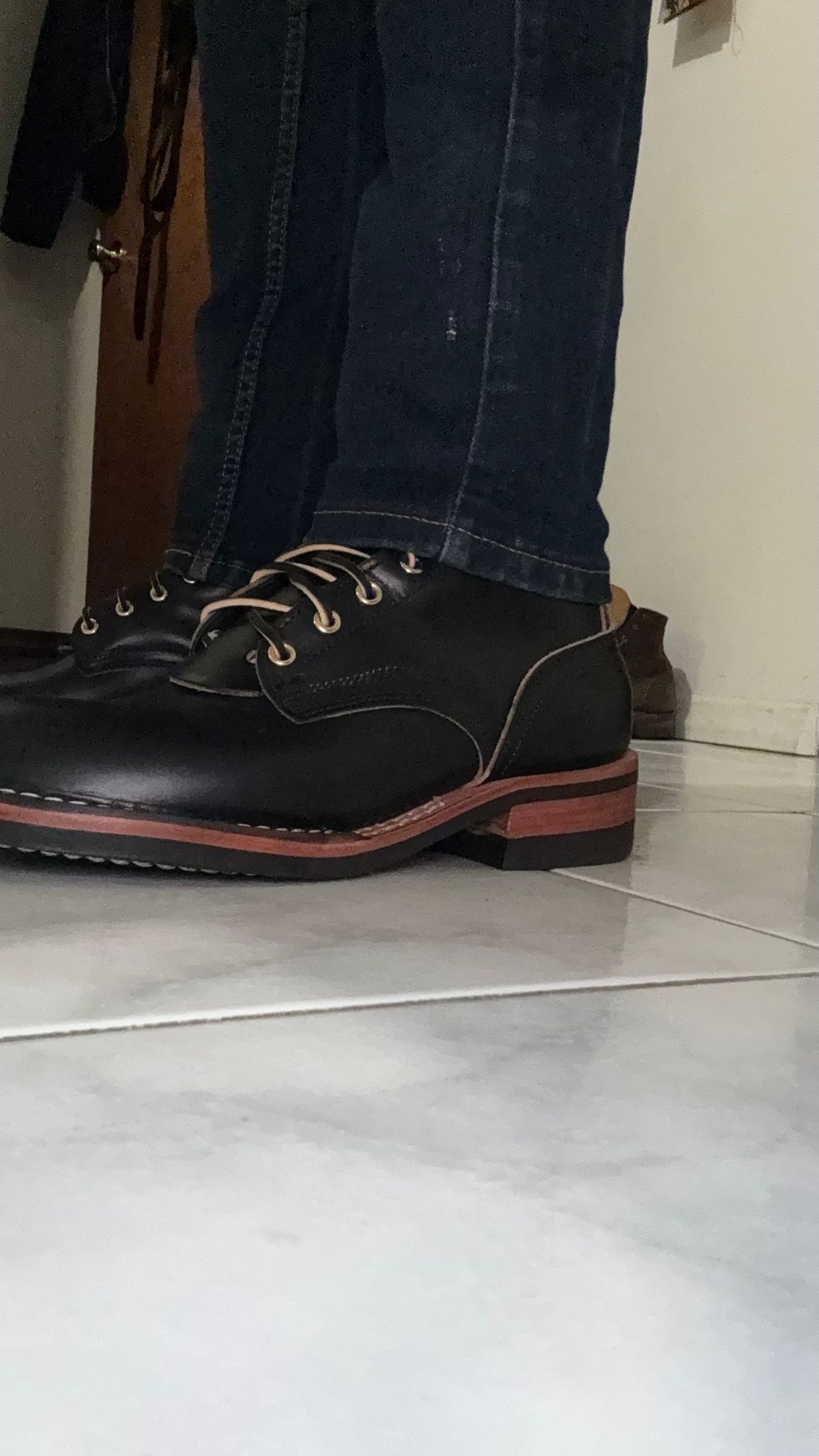 Photo by Josephjay21 on March 3, 2025 of the Nicks Officer in Horween Black Chromexcel.