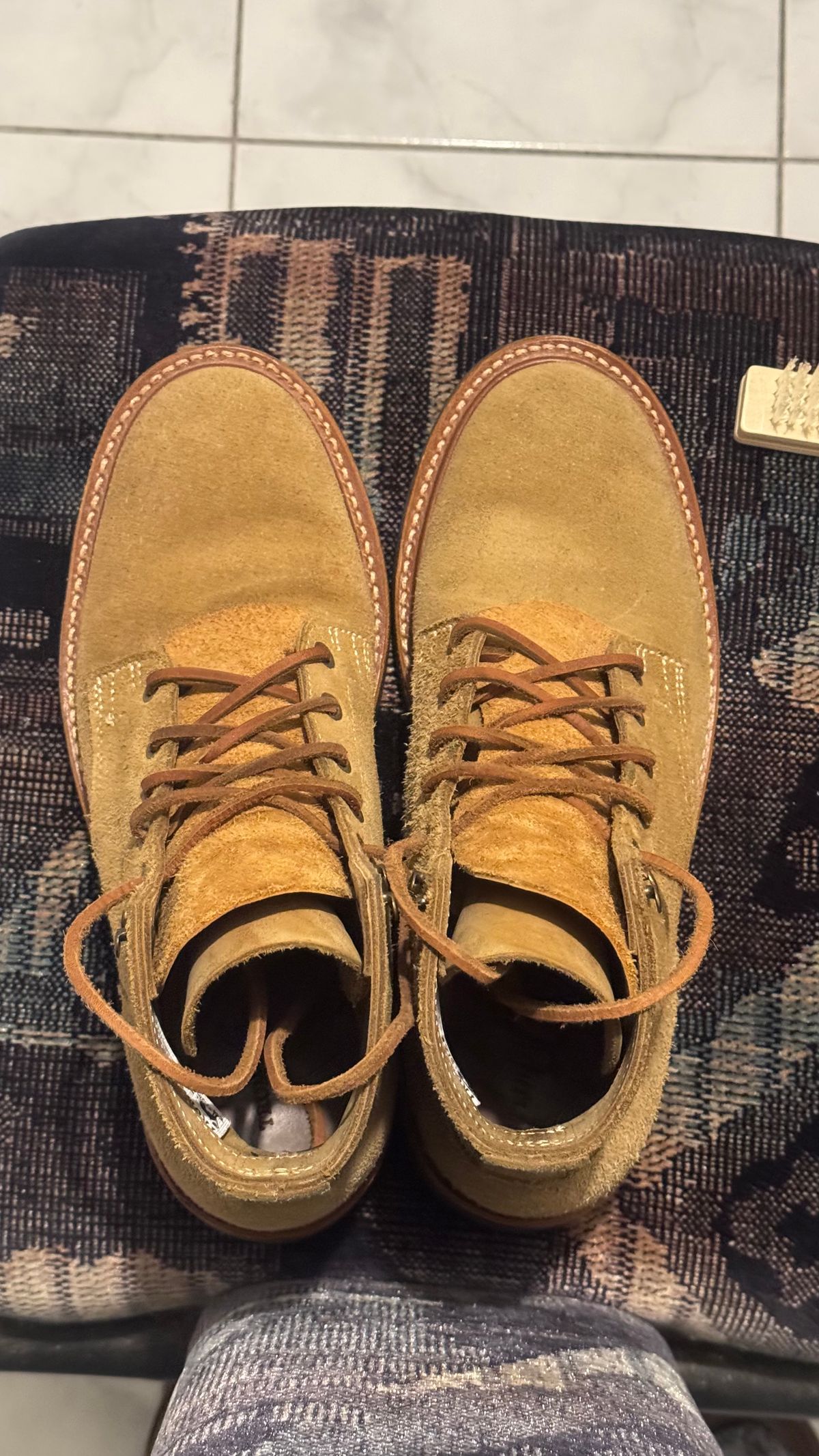 Photo by Josephjay21 on November 14, 2025 of the Truman Plain Toe Boot in Coyote Roughout.